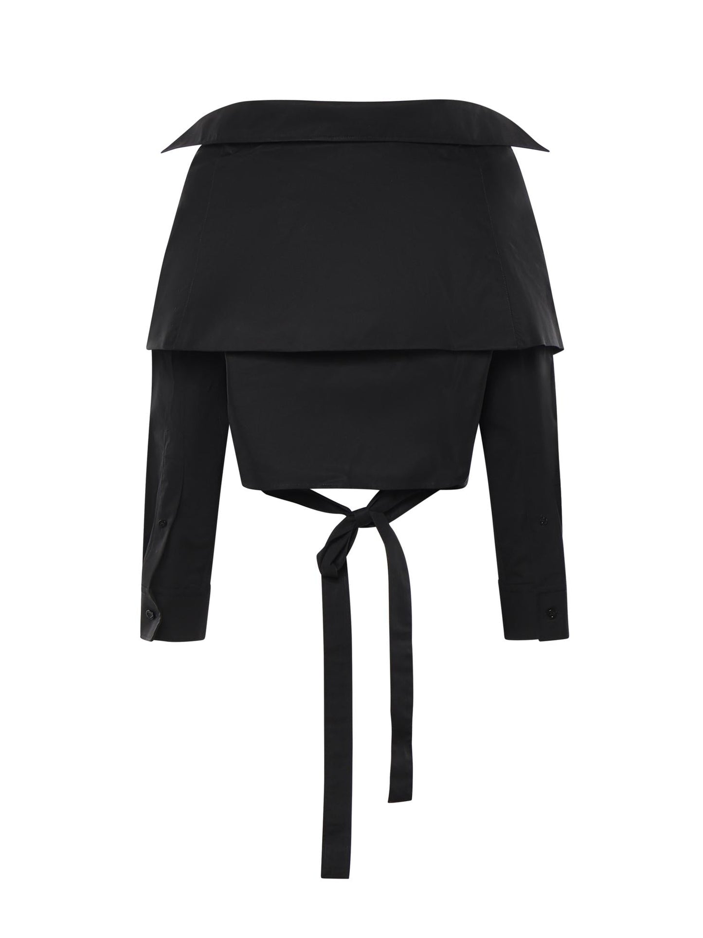 Camicia cropped in cotone