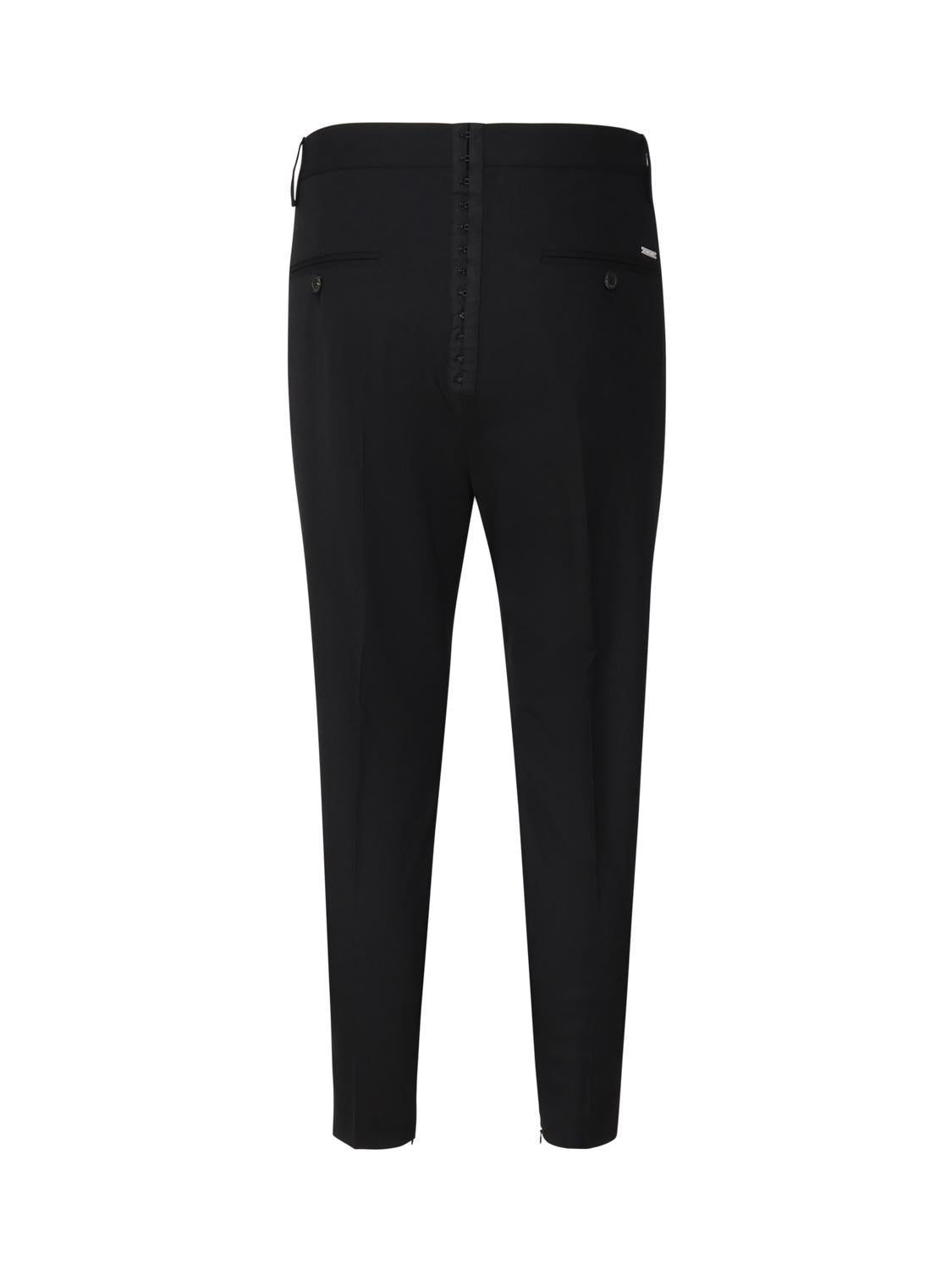 Pantaloni in misto lana stretch