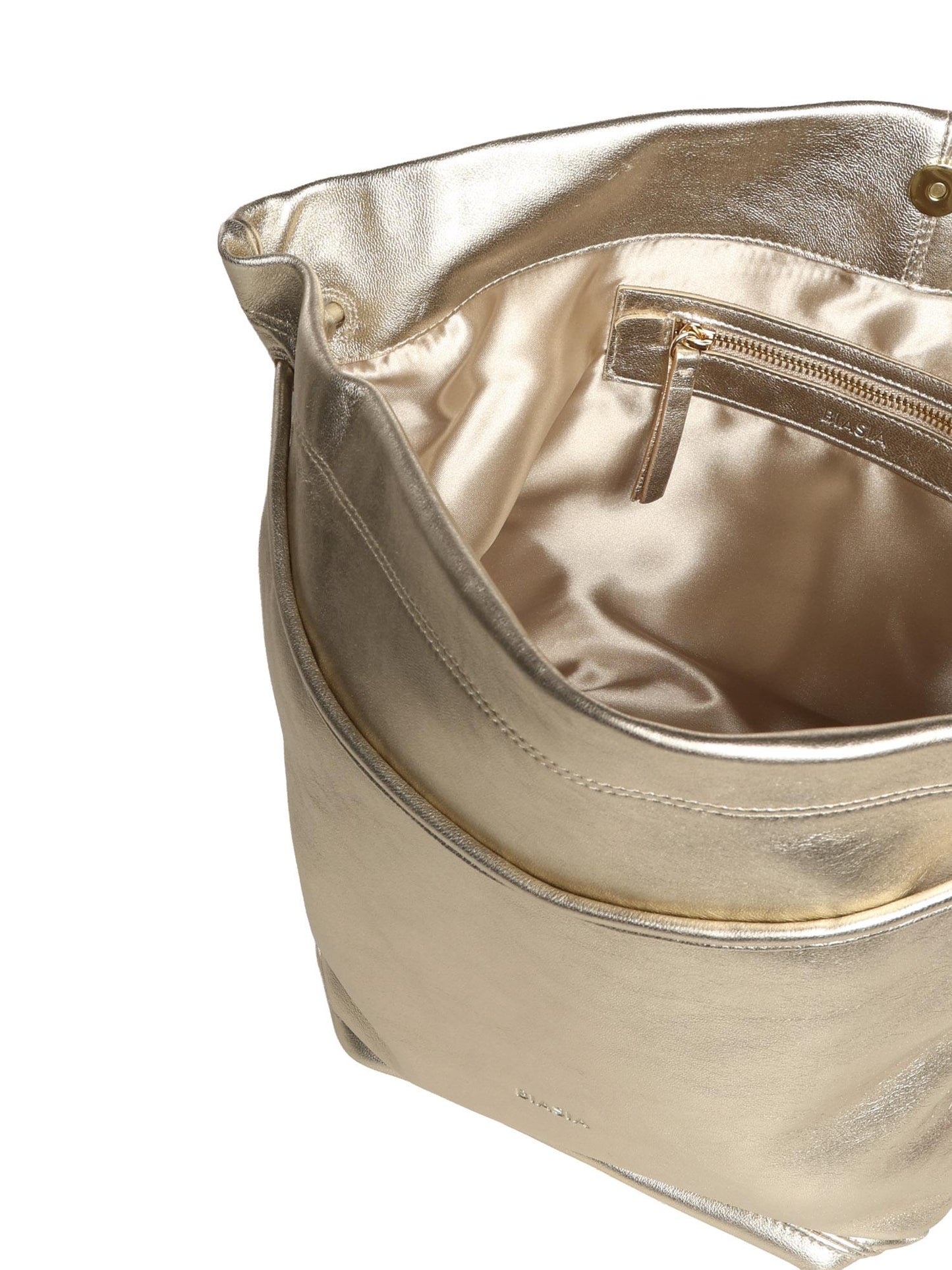 Borsa a spalla in pelle effetto metallizzato