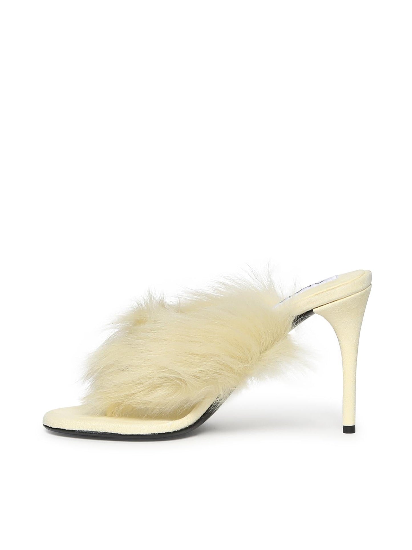 Mule infradito in pelle con shearling