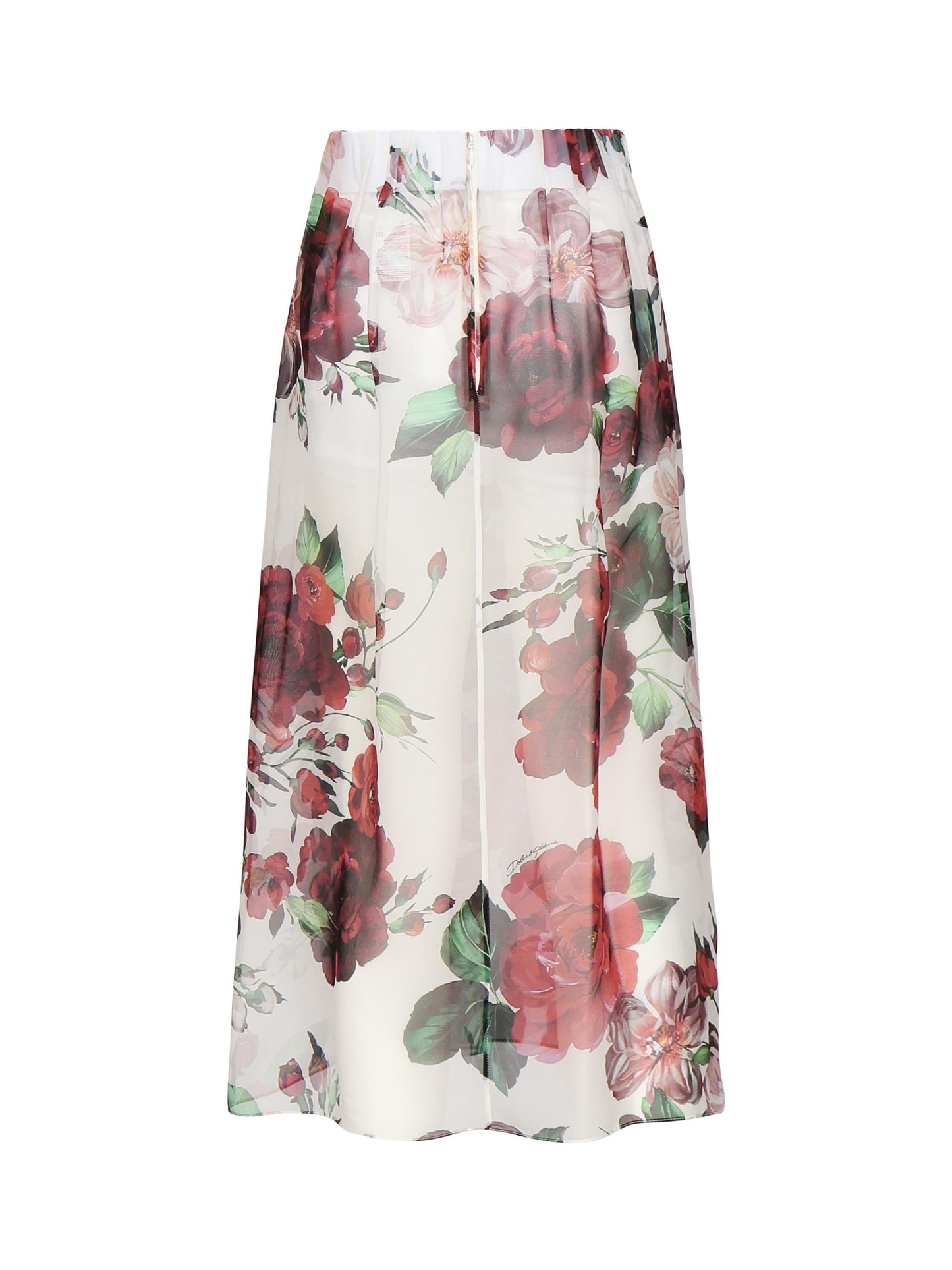 Gonna longuette stampa Rose