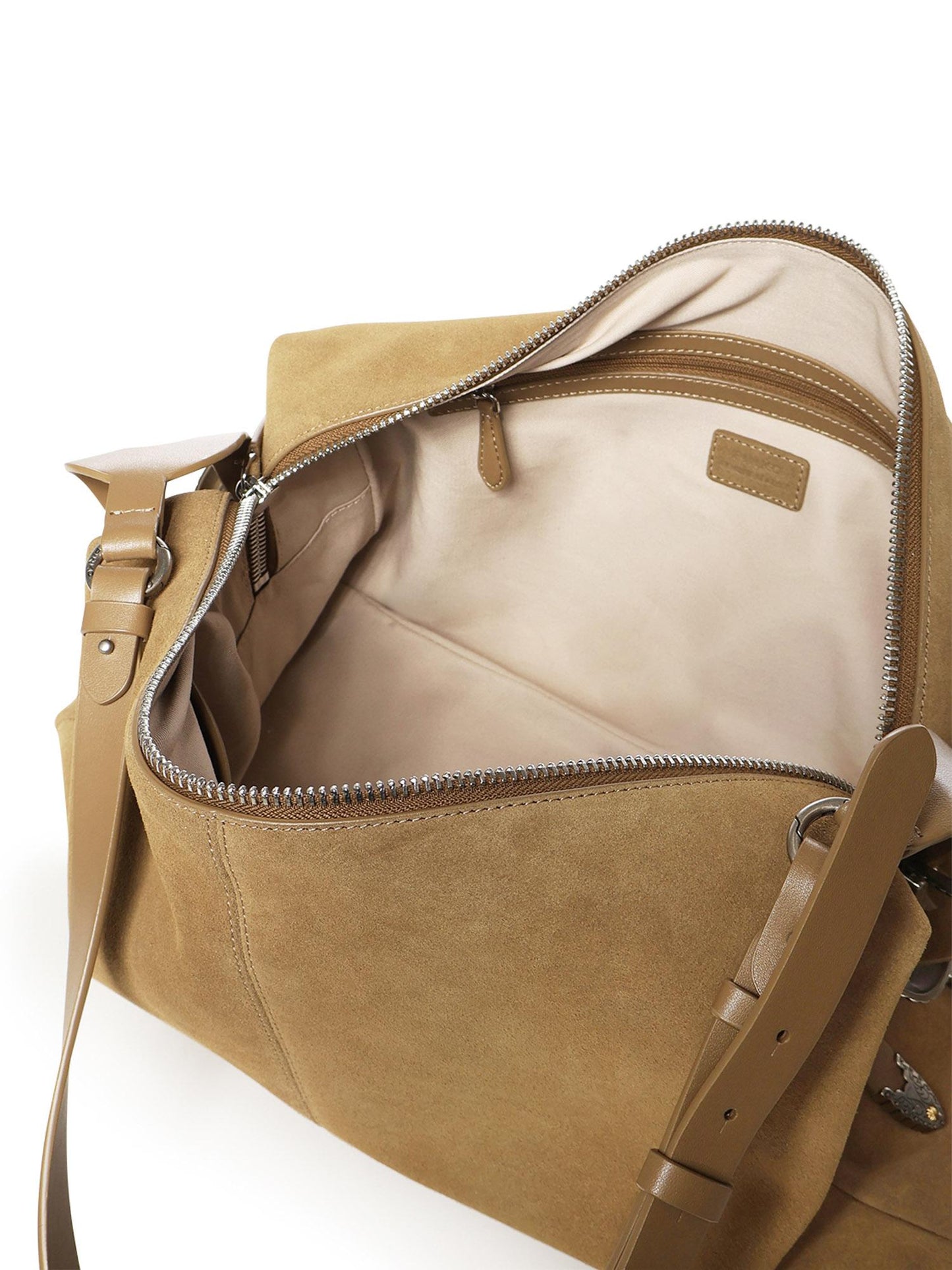 Borsa a spalla grande Keeper Bag in suede