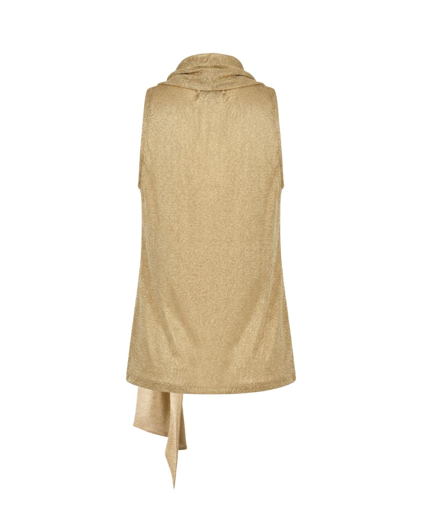 Top in rete di lurex con sciarpina