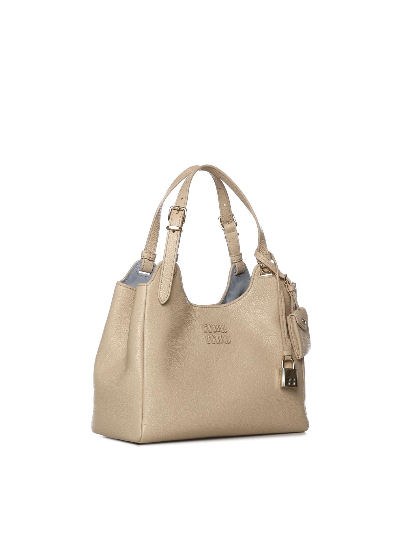 Borsa in pelle con logo