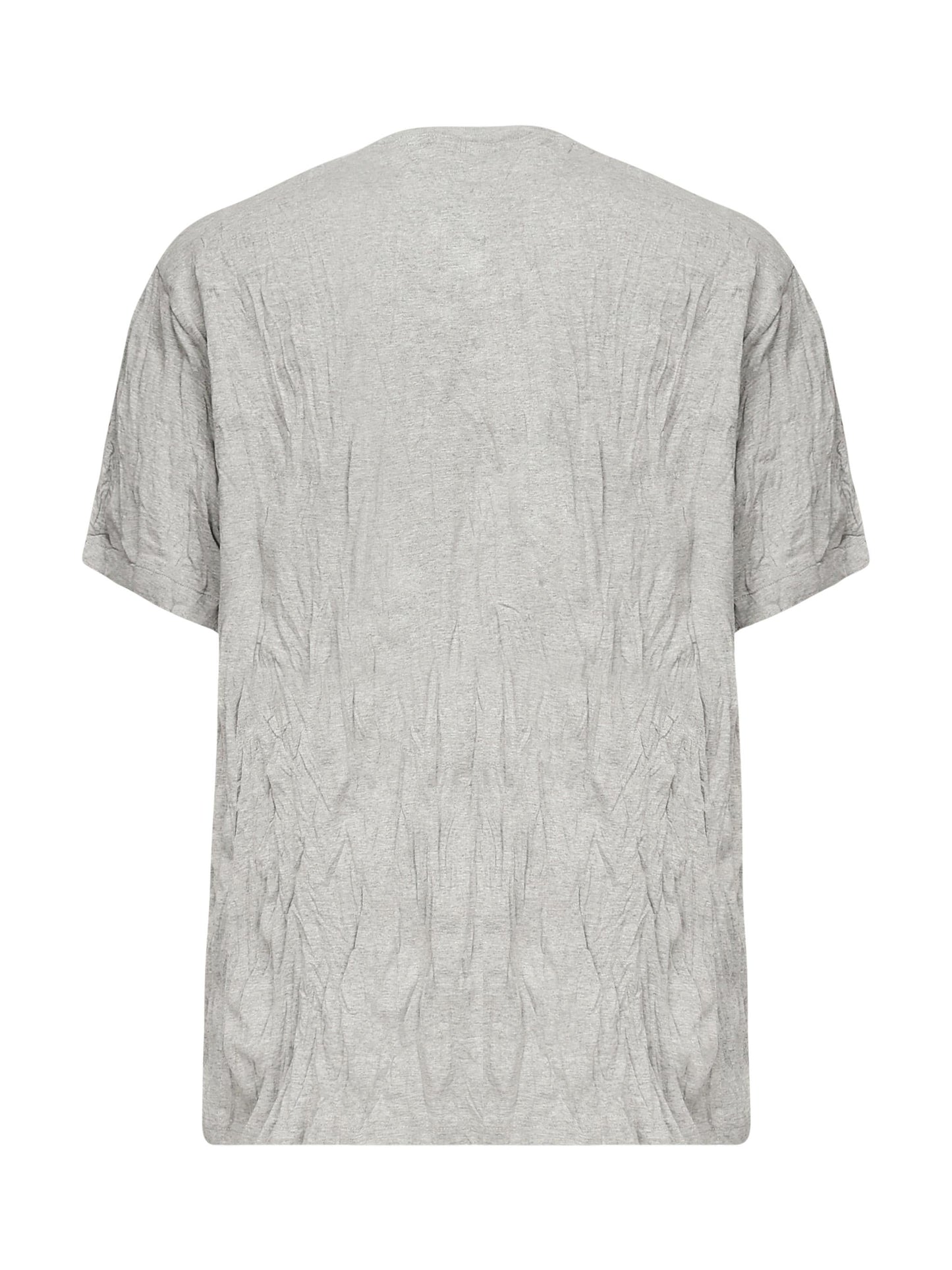 T-shirt in jersey di cotone froissé con stampa