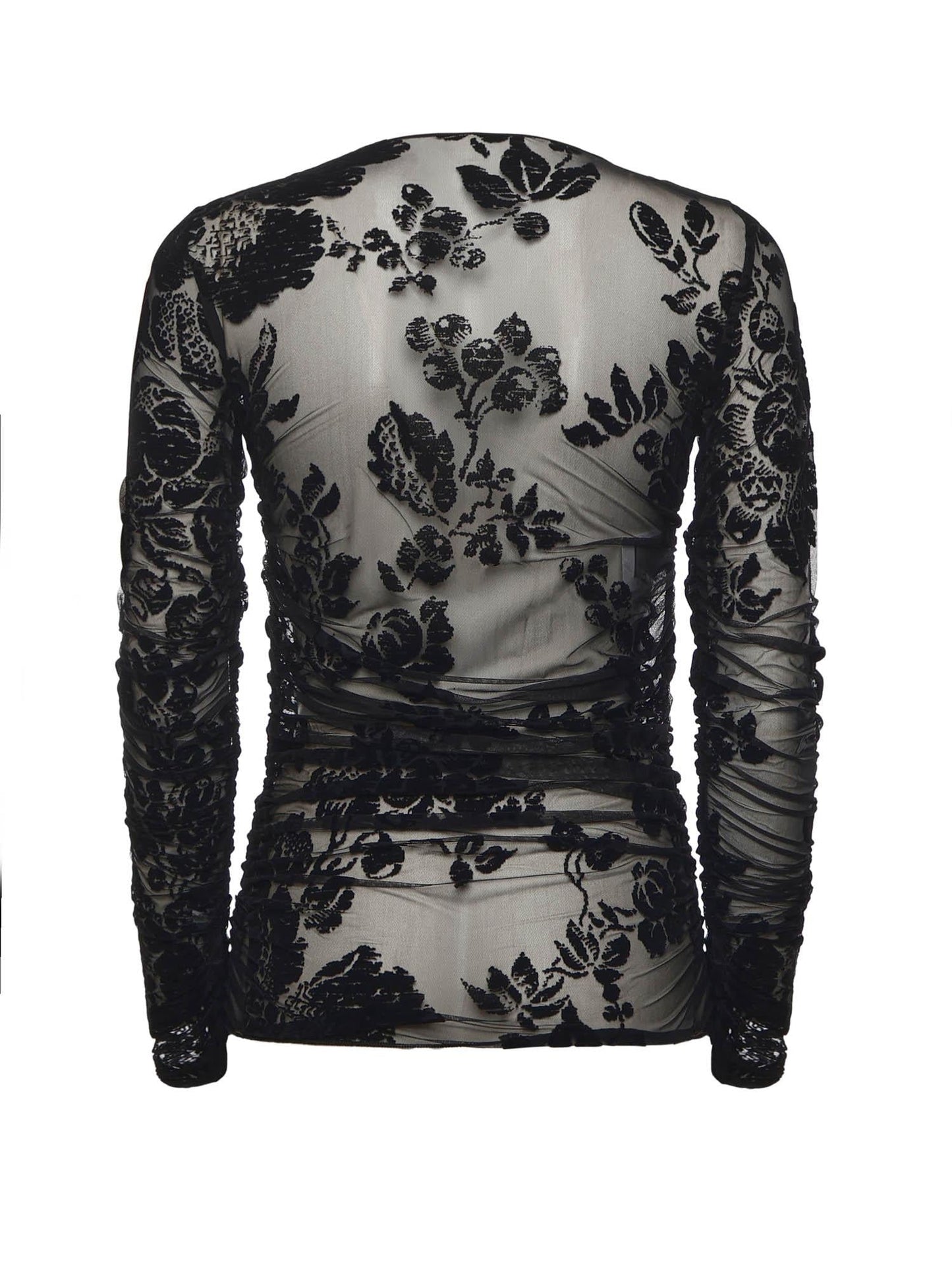 Maglia trasparente stampa flock