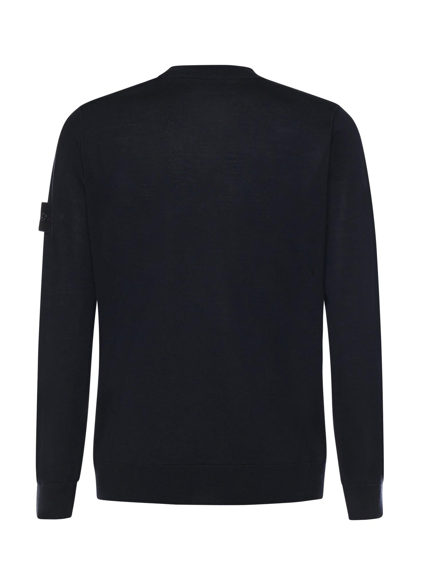 Maglione girocollo in lana con logo