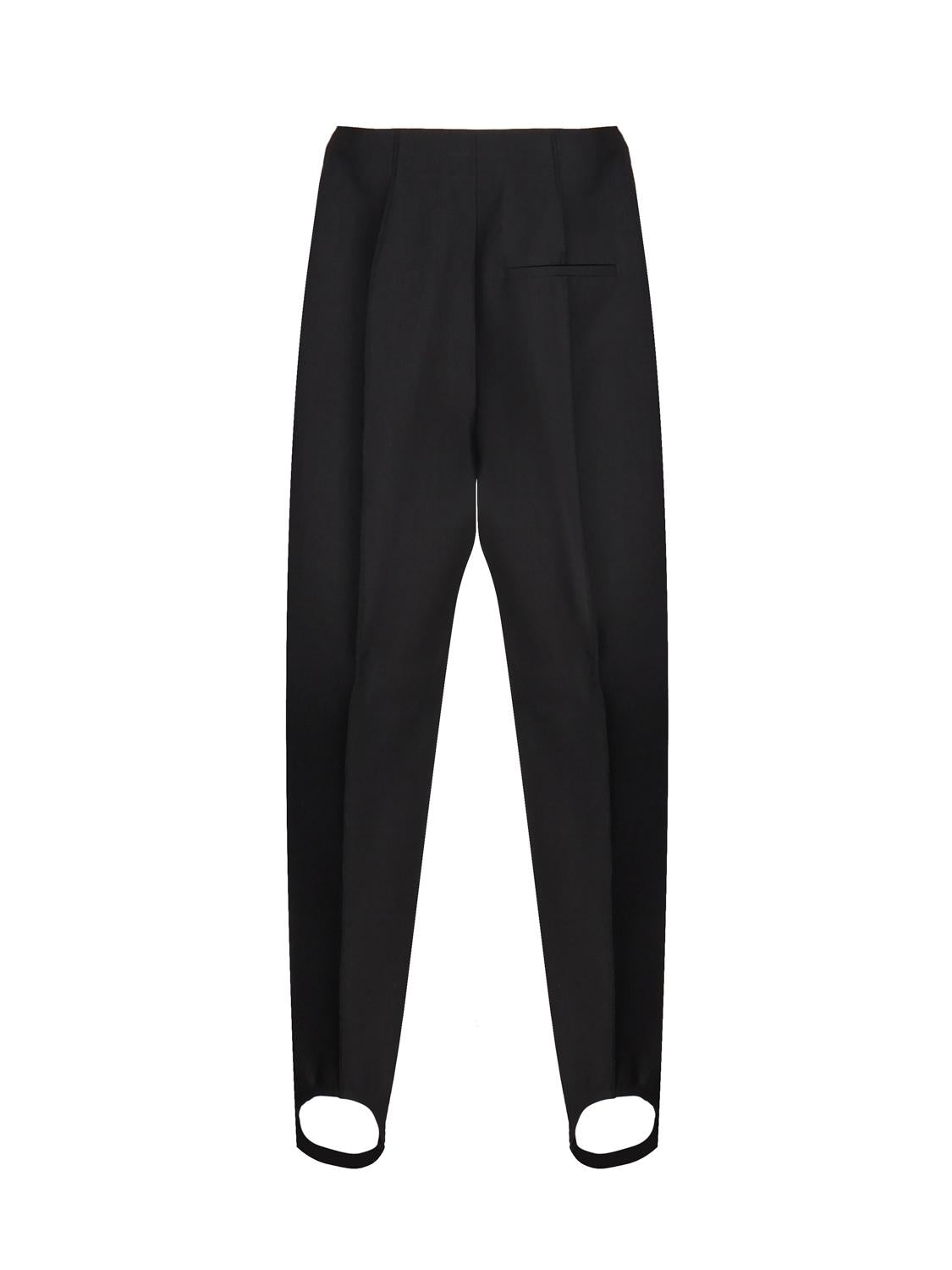 Pantaloni con staffa in cotone strutturato