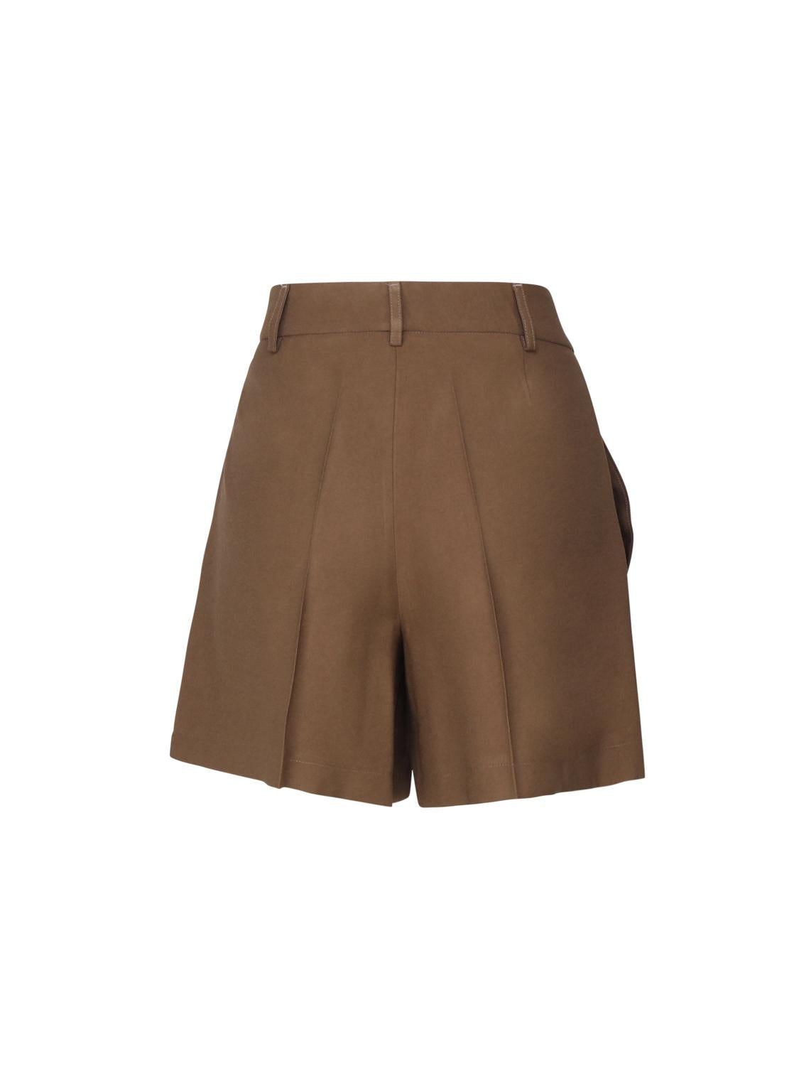 Shorts a pieghe effetto gonna