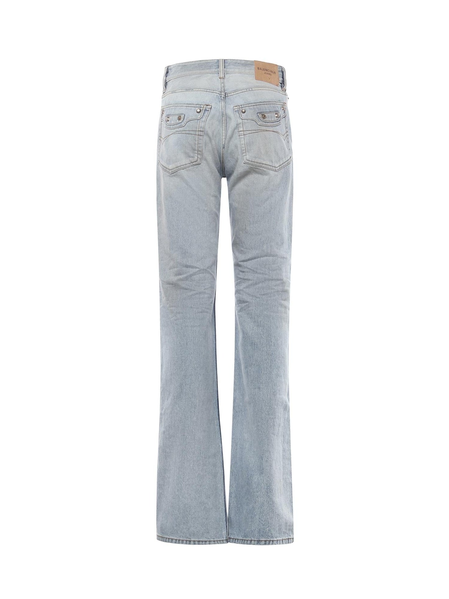 Jeans dritti City in denim di cotone