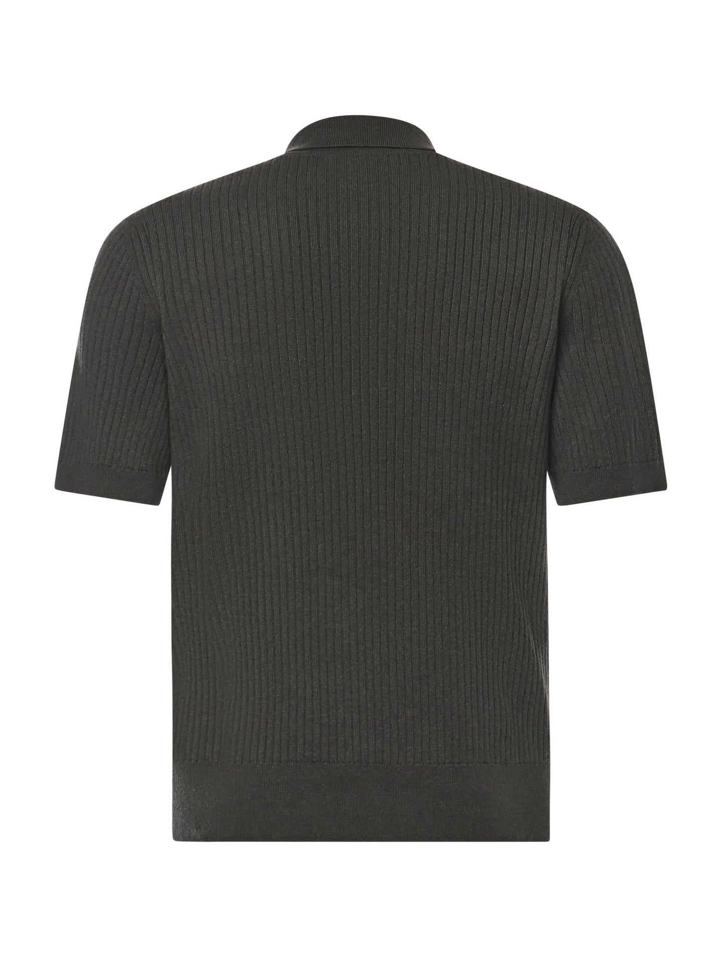 Polo in maglia di lana e cashmere a coste