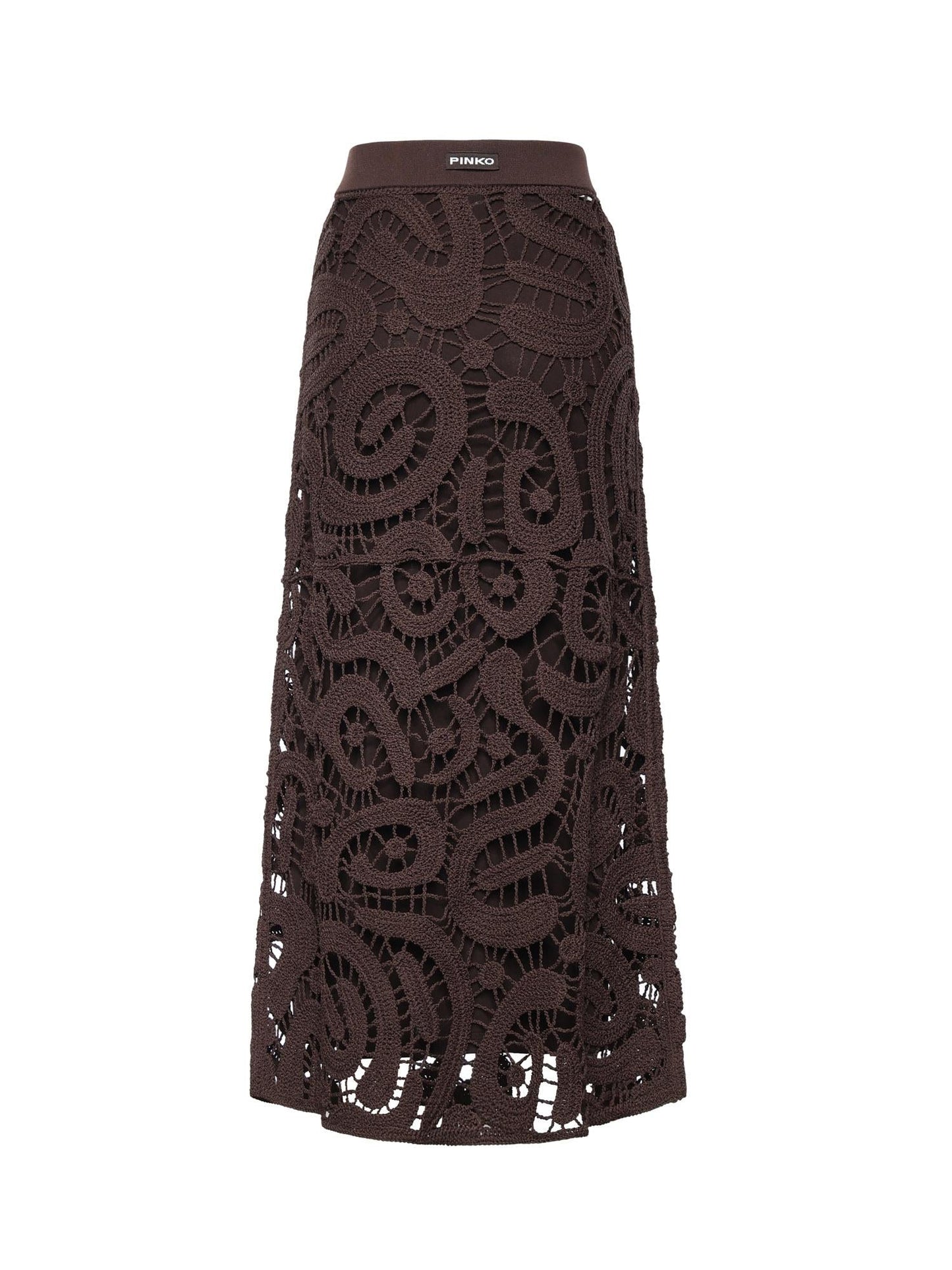 Gonna midi in crochet geometrico