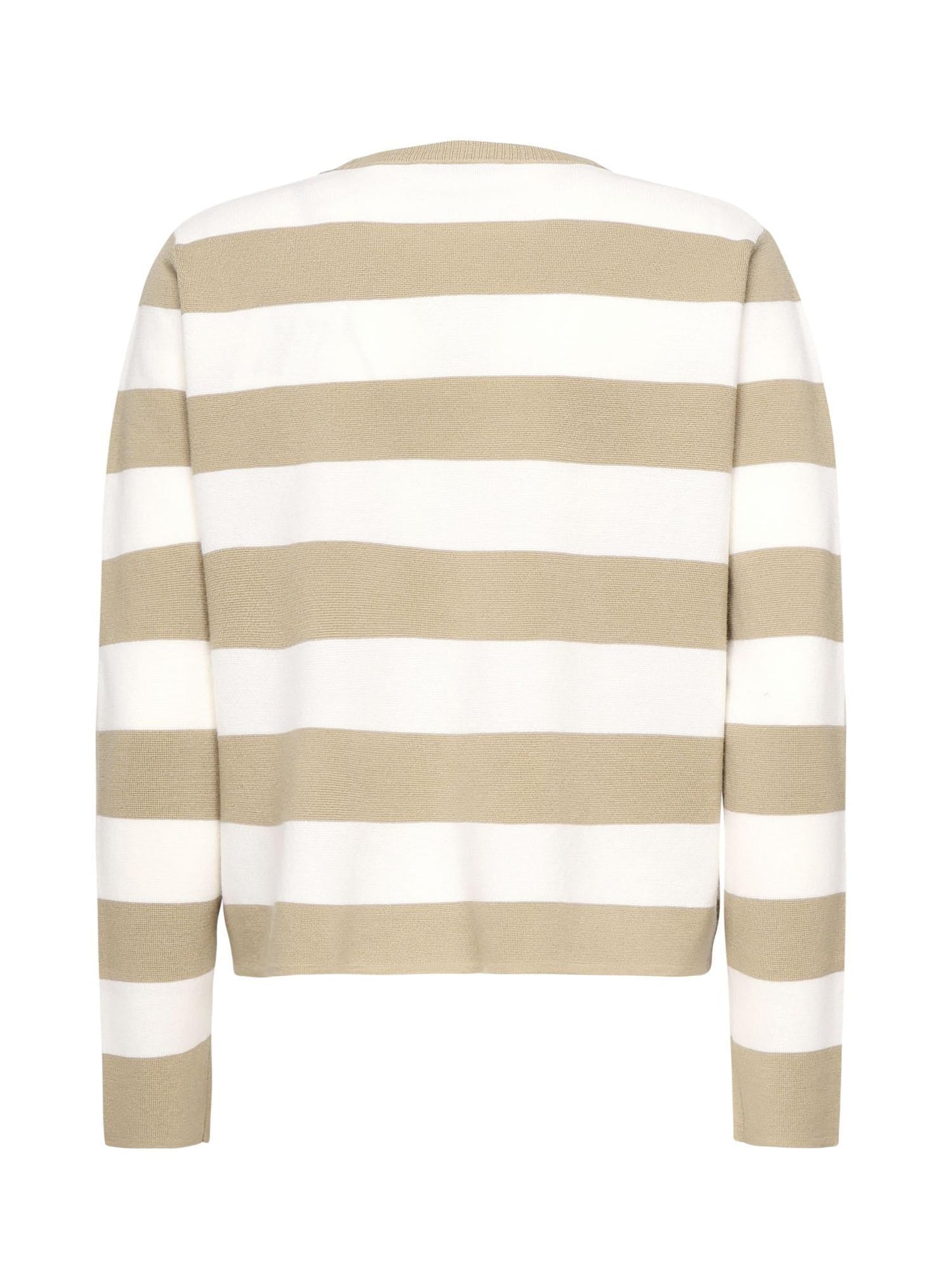 Maglia a righe in lana con ricamo