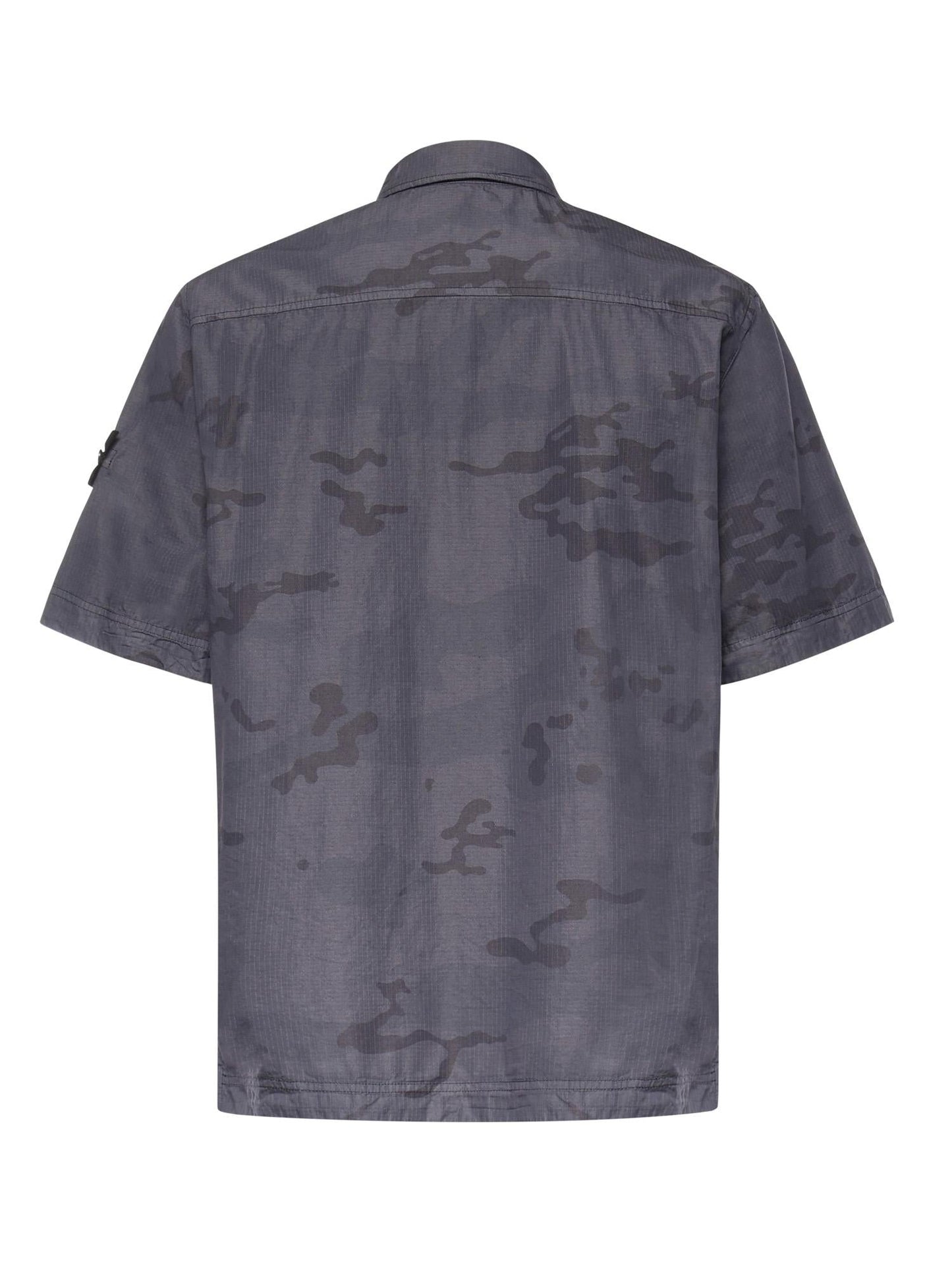 Camicia camouflage con logo
