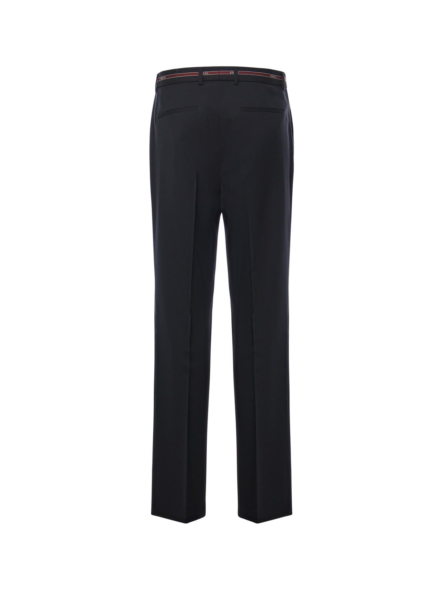 Pantalone in lana con dettaglio cimosa