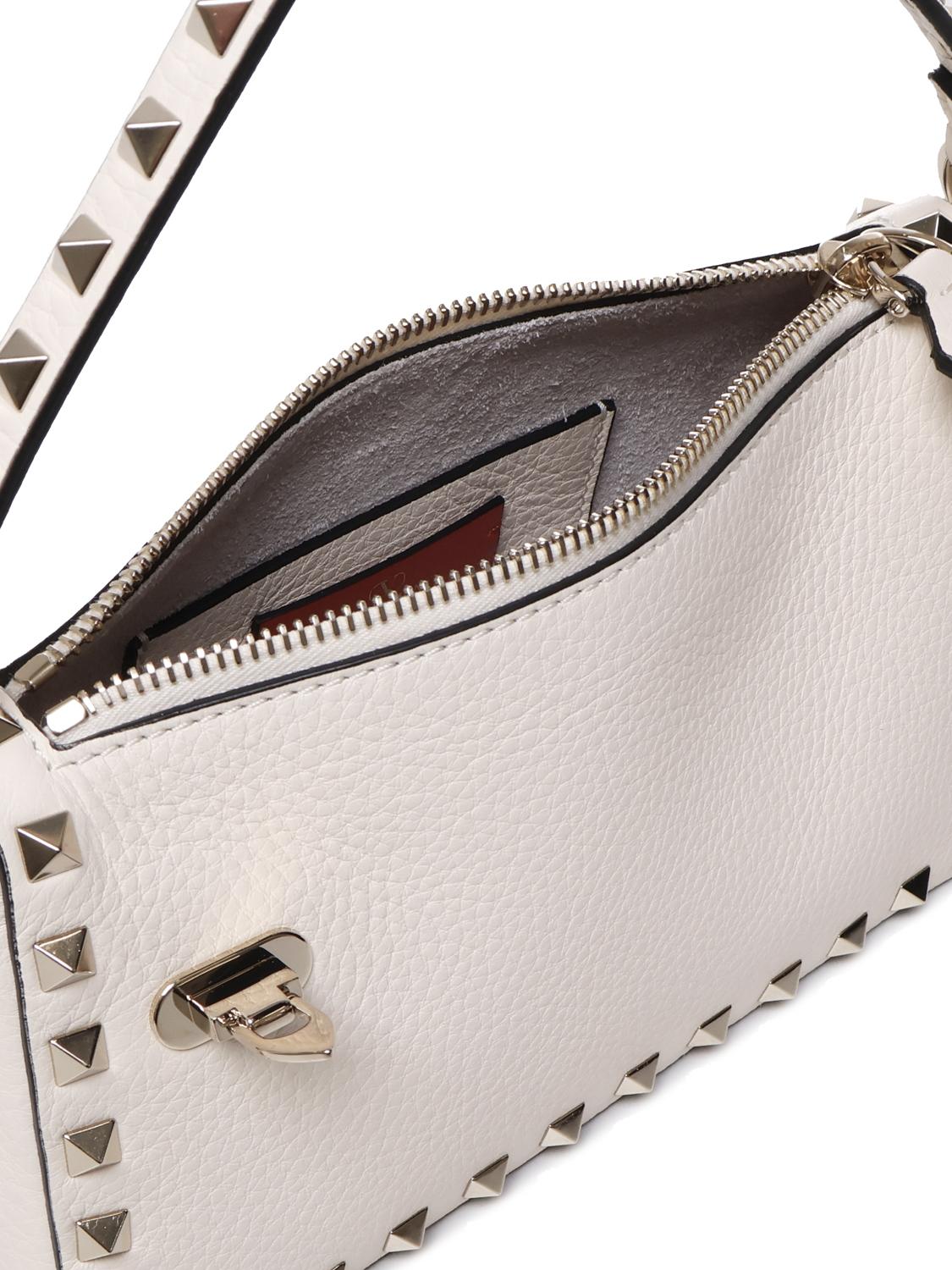 Borsa piccola a tracolla Rockstud in vitello