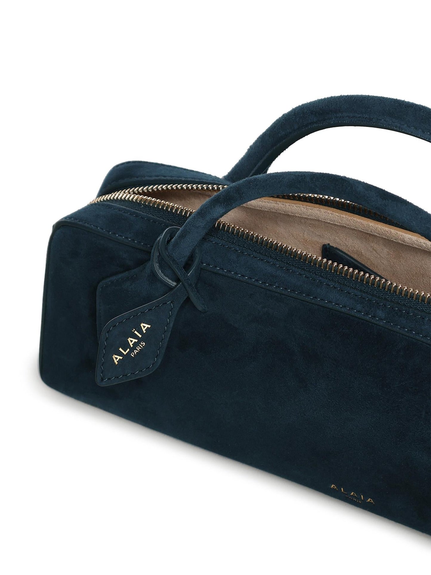 Pochette Le Teckel in pelle scamosciata