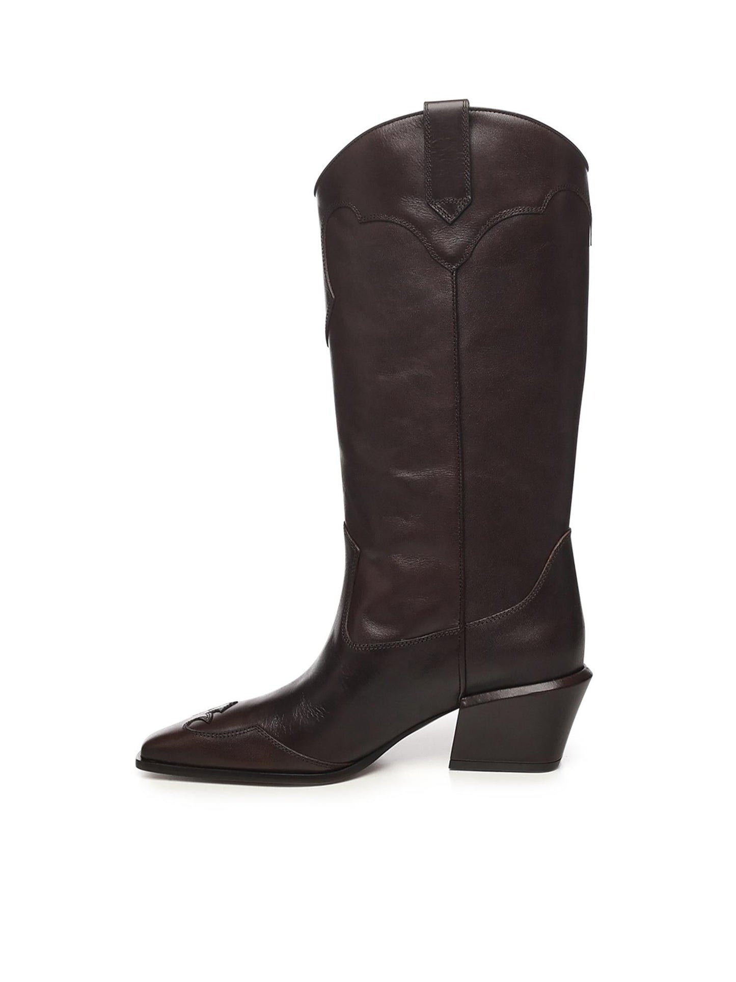 Stivali Bettina western in pelle