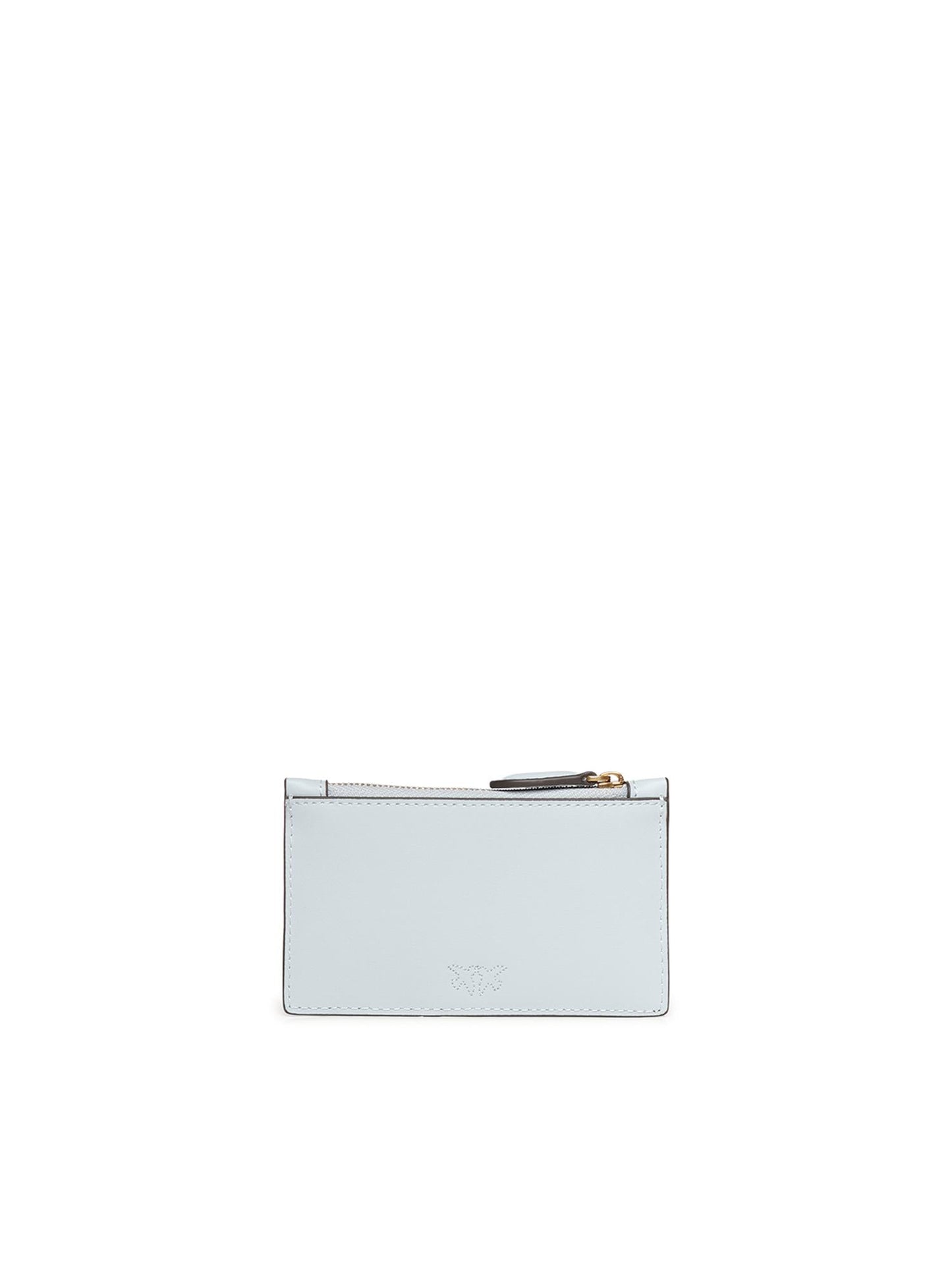 Porta carte con zip in pelle
