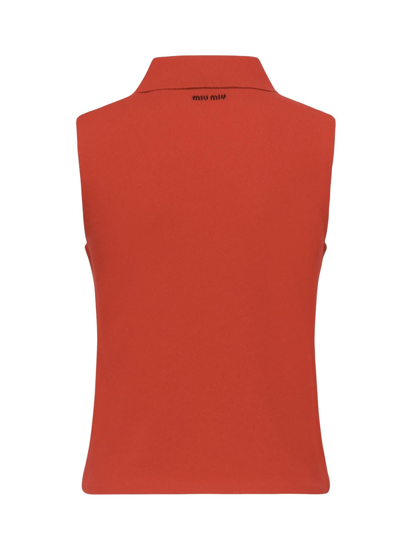 Polo smanicata in cashmere
