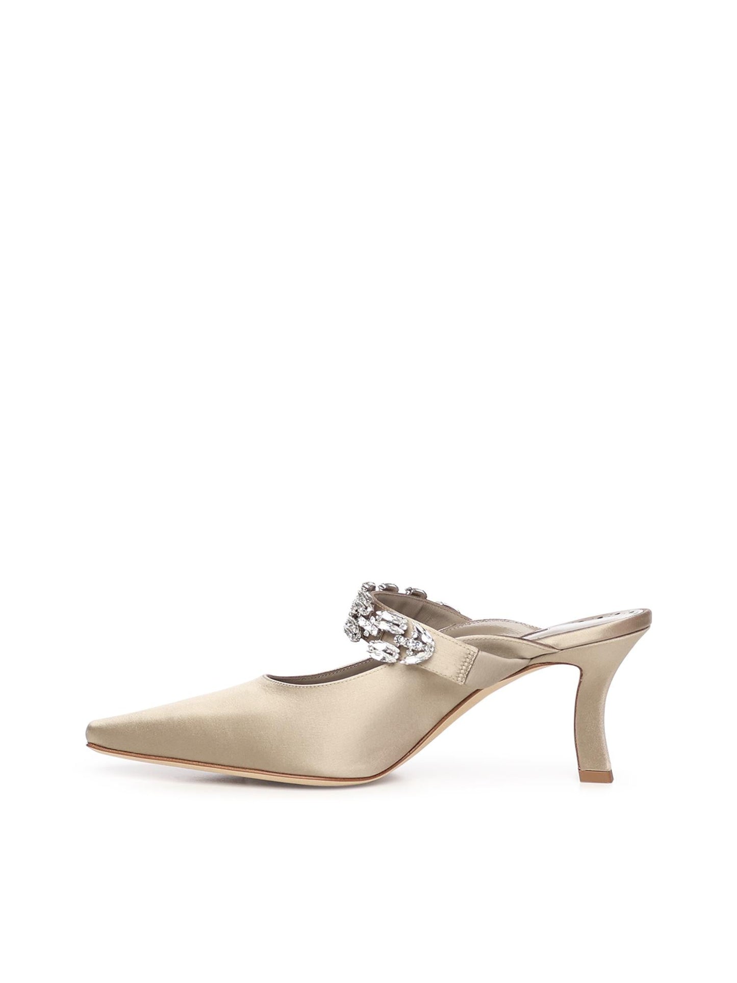 Mules Tamolmu in satin con cristalli