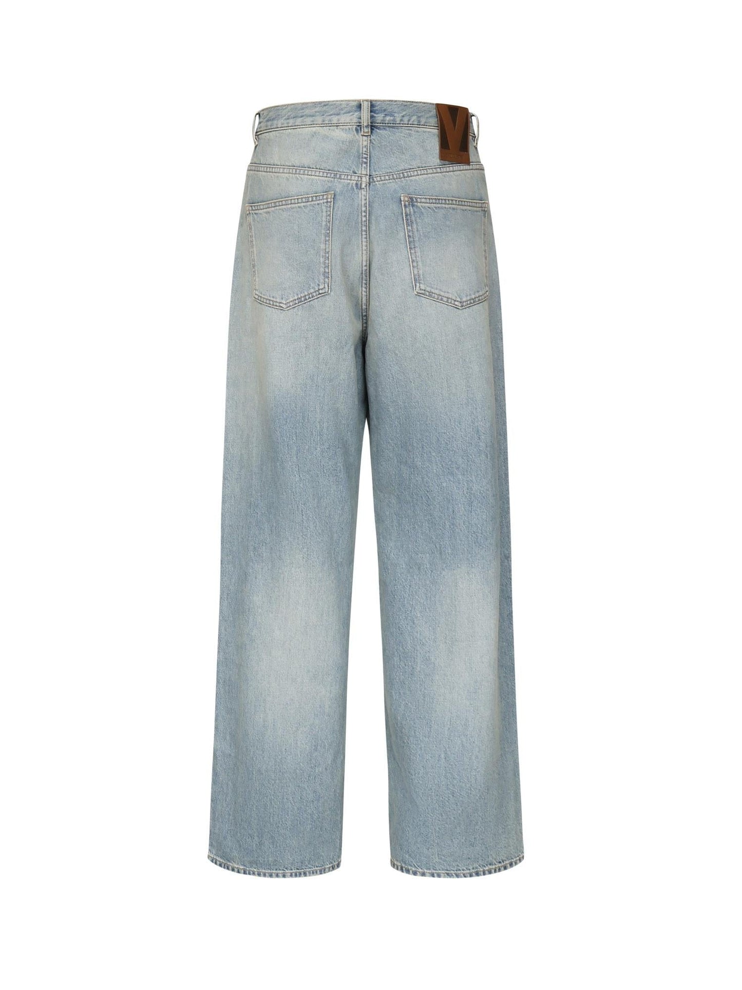 Jeans gamba ampia in denim