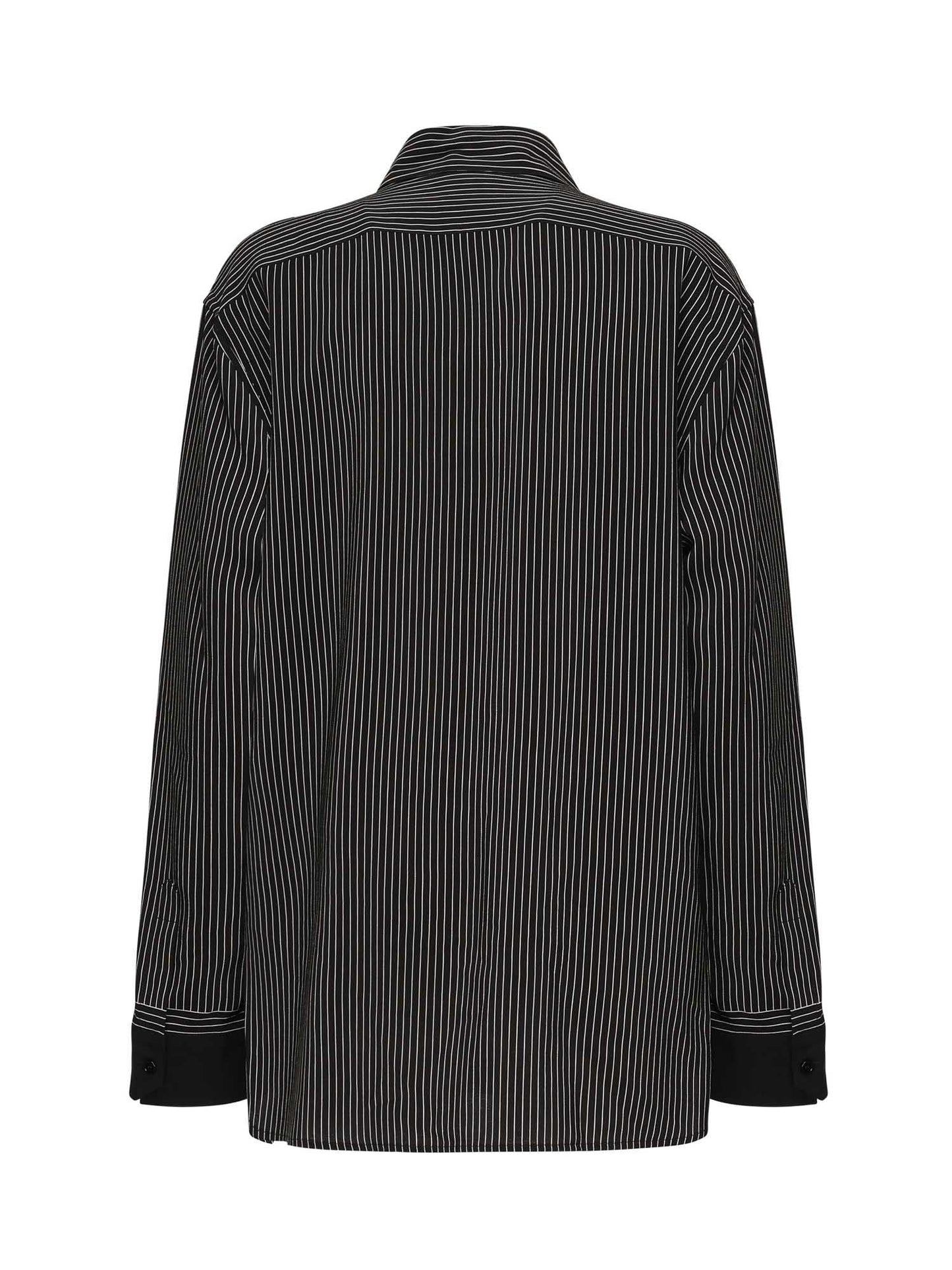 Camicia a righe in seta