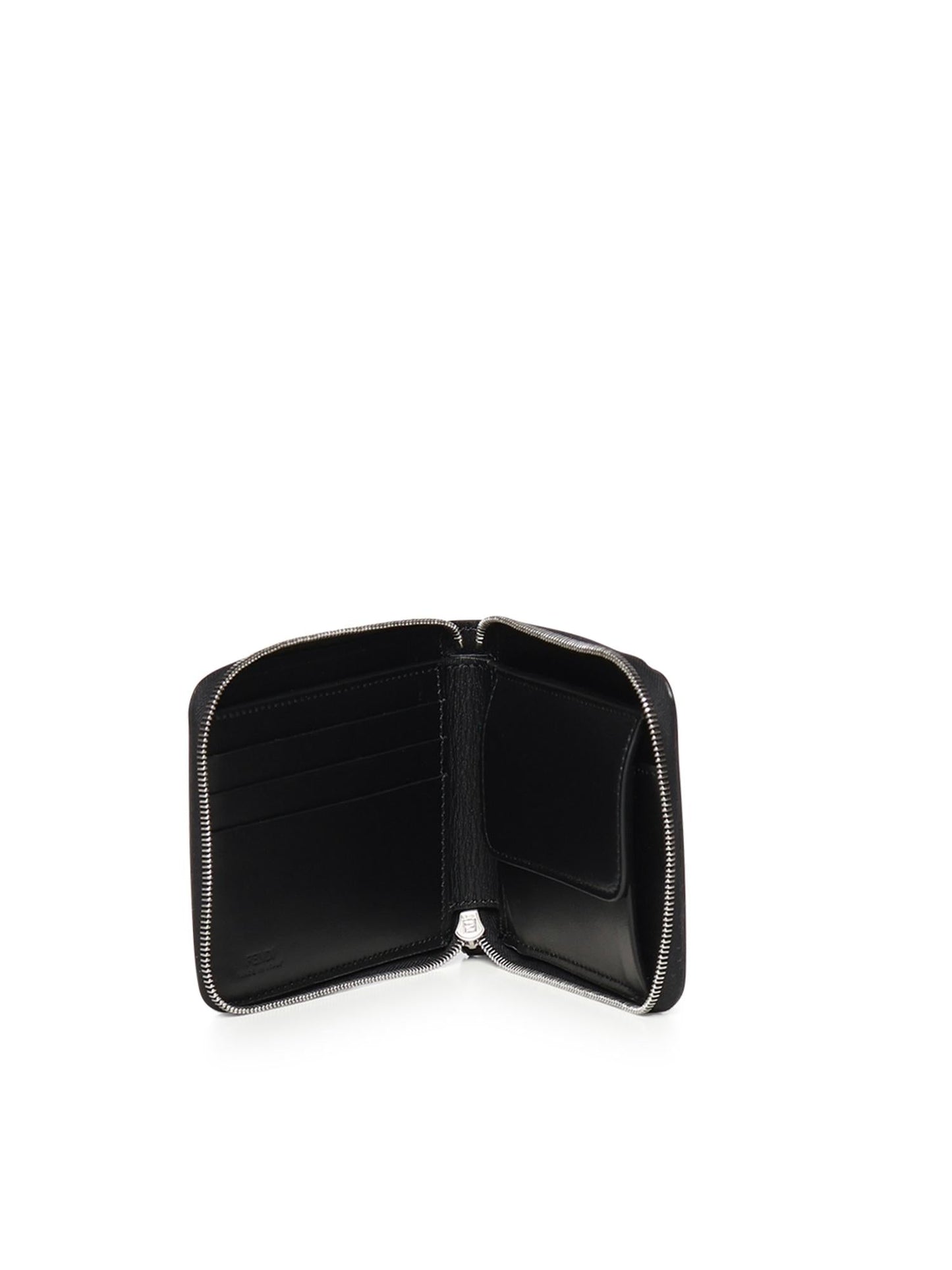 Portafoglio Squared FF in pelle con logo