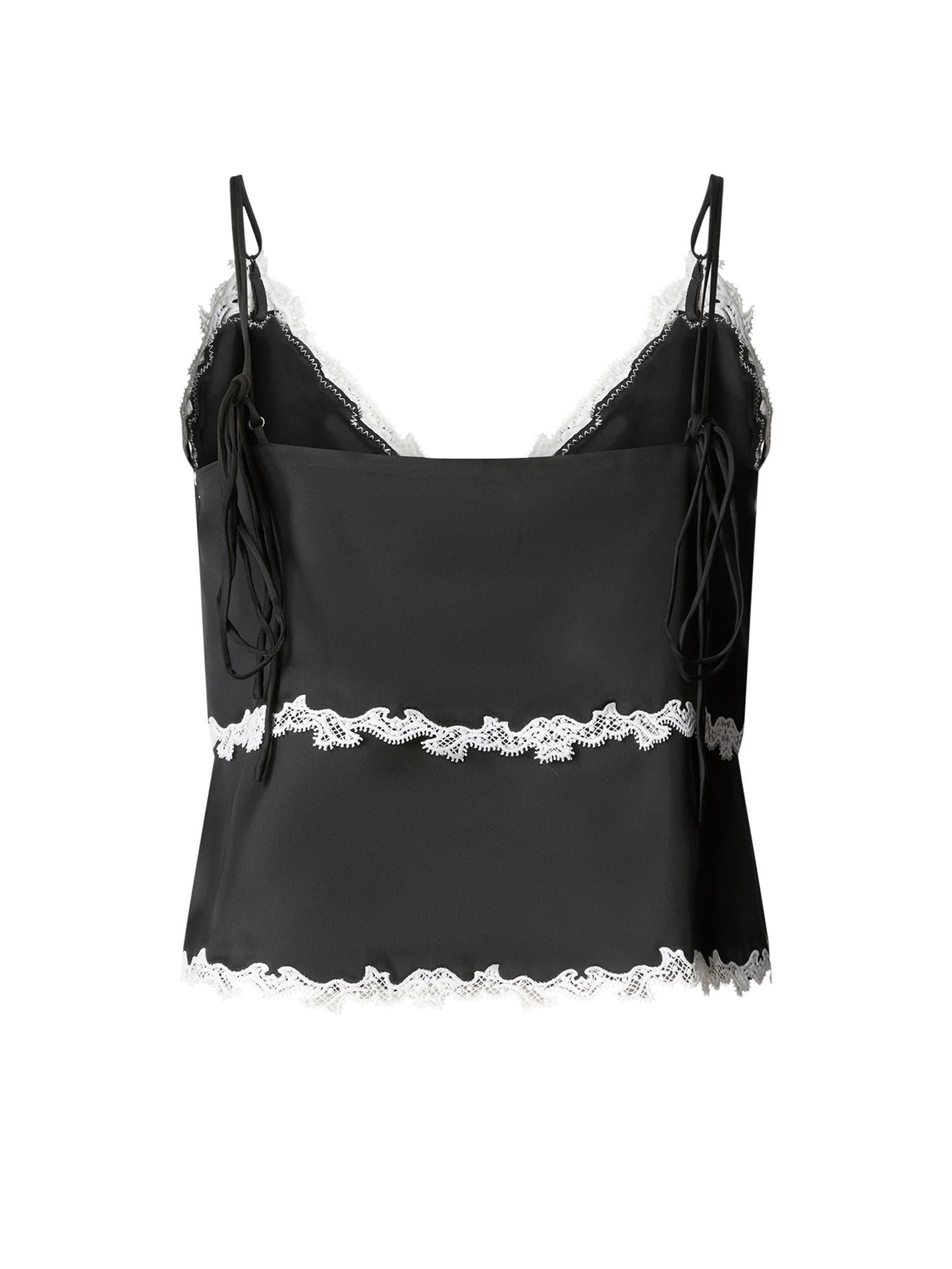 Top con inserti in pizzo