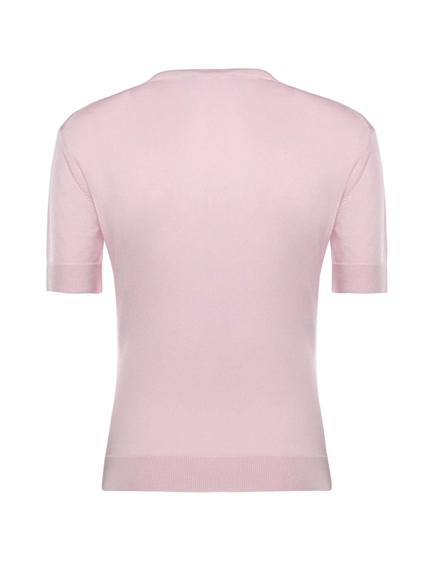 Top in lana con logo