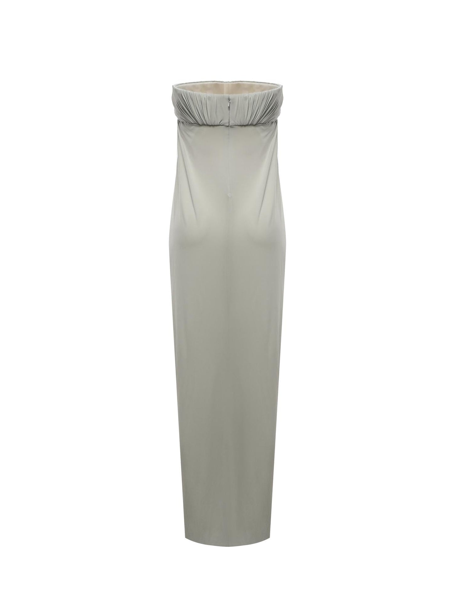 Abito lungo drappeggiato in chiffon