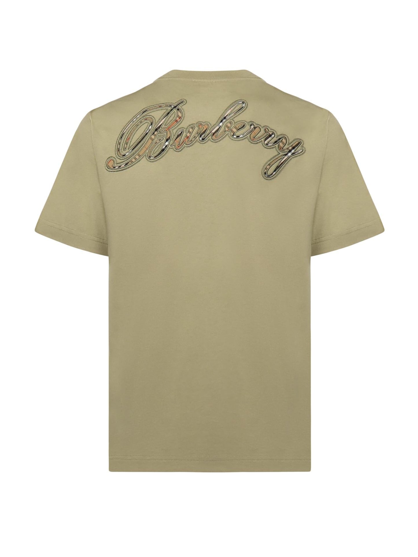 T-shirt in cotone con logo in corsivo Check