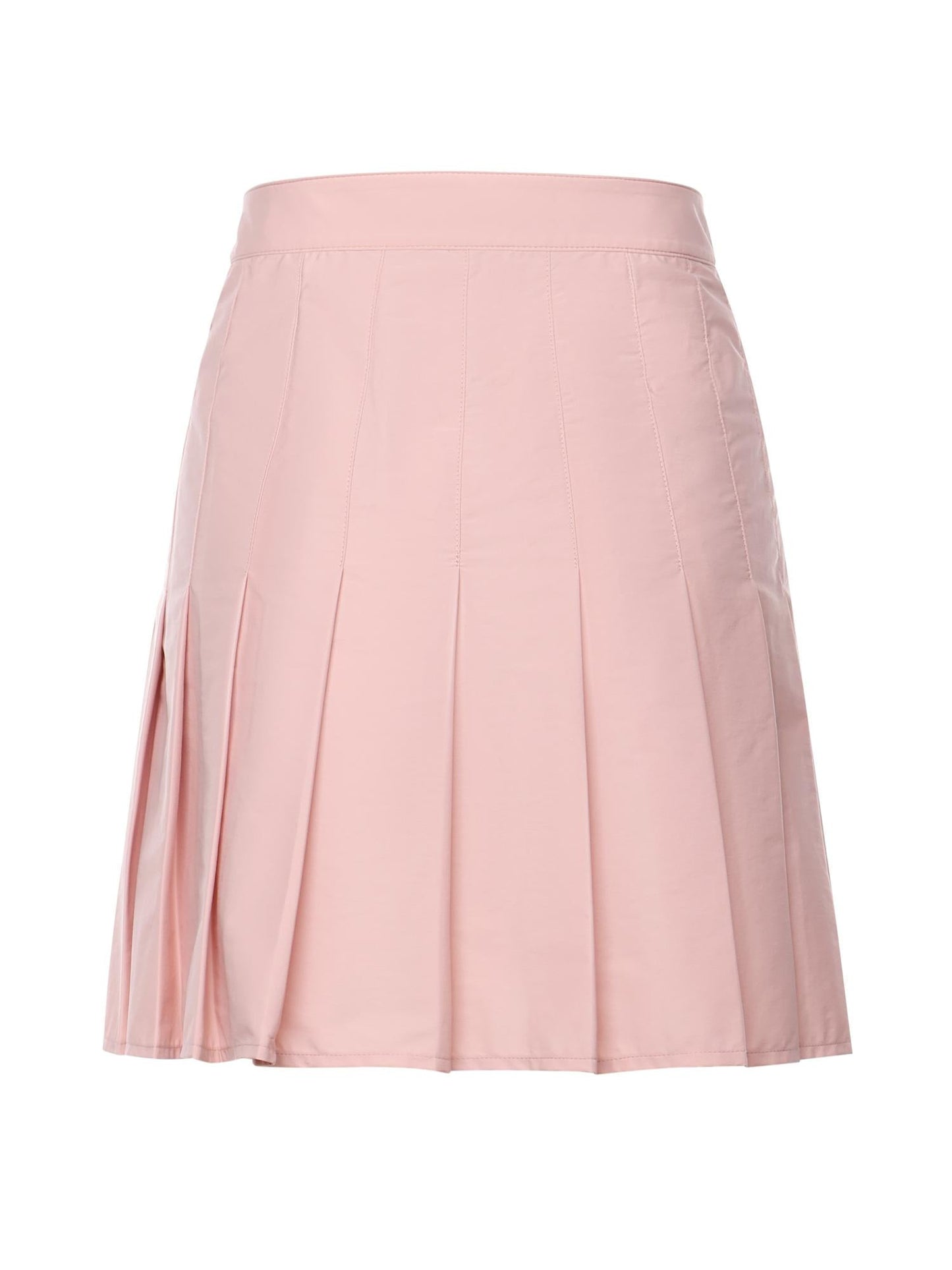 Minigonna in nylon stretch con pieghe