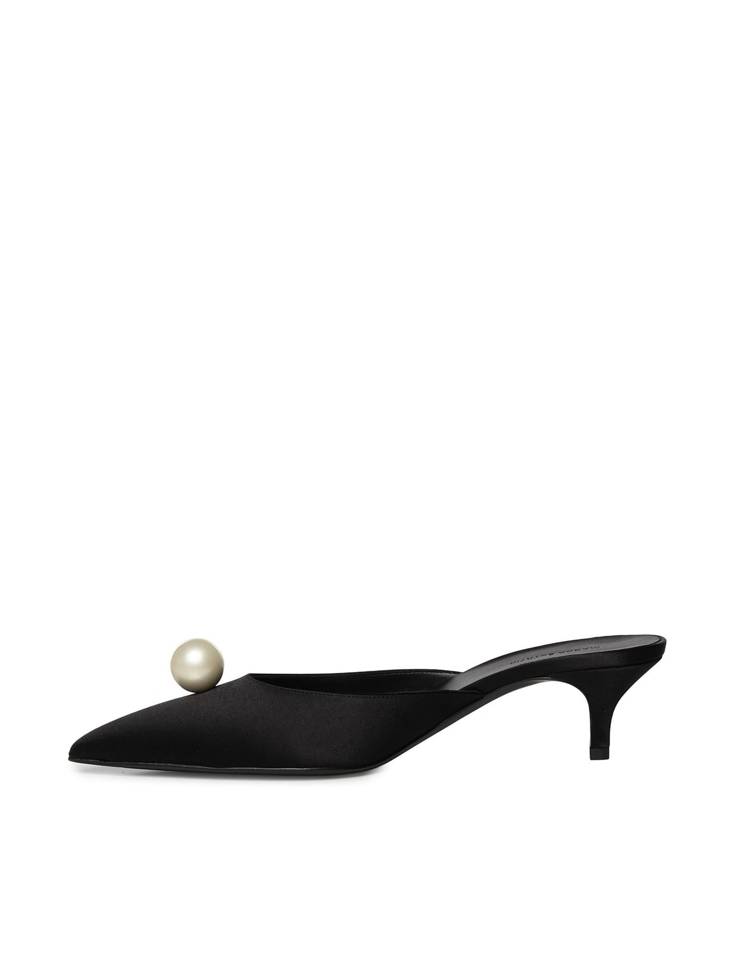 Mules in satin con perle