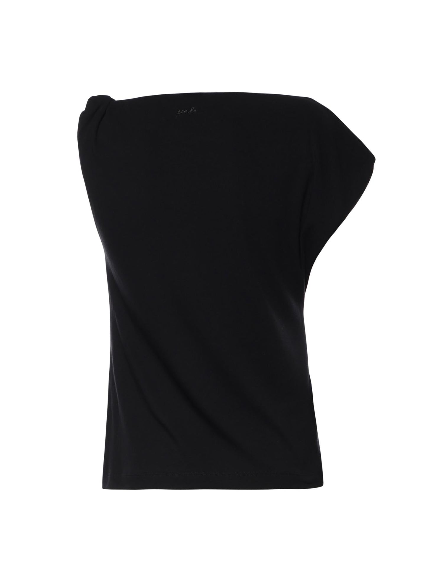 Top asimmetrico in misto cotone
