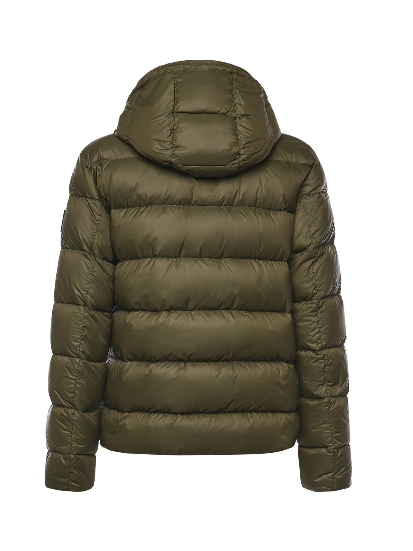 Piumino double front in popeline calandrato
