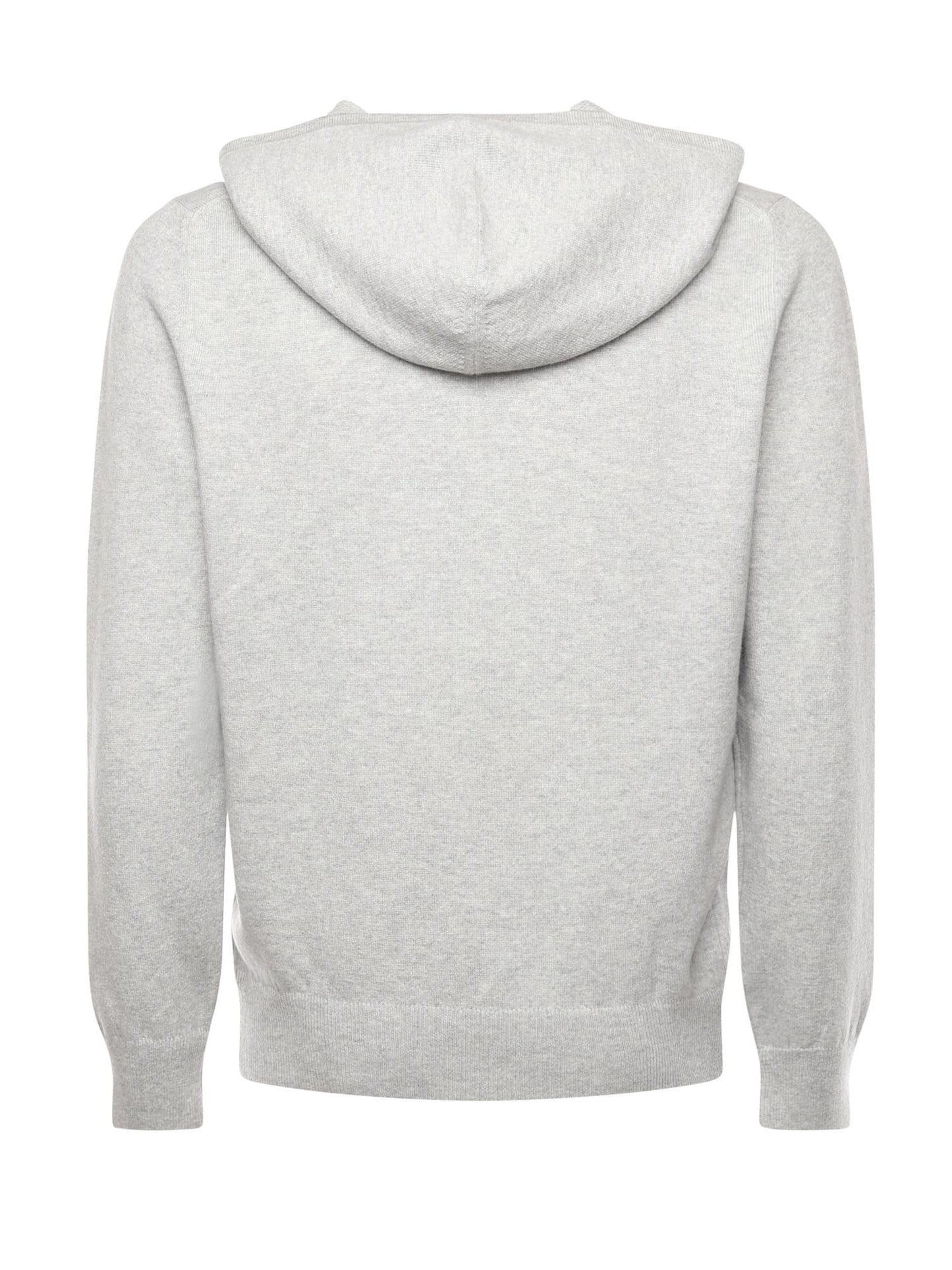 Felpa con zip in lana e cashmere