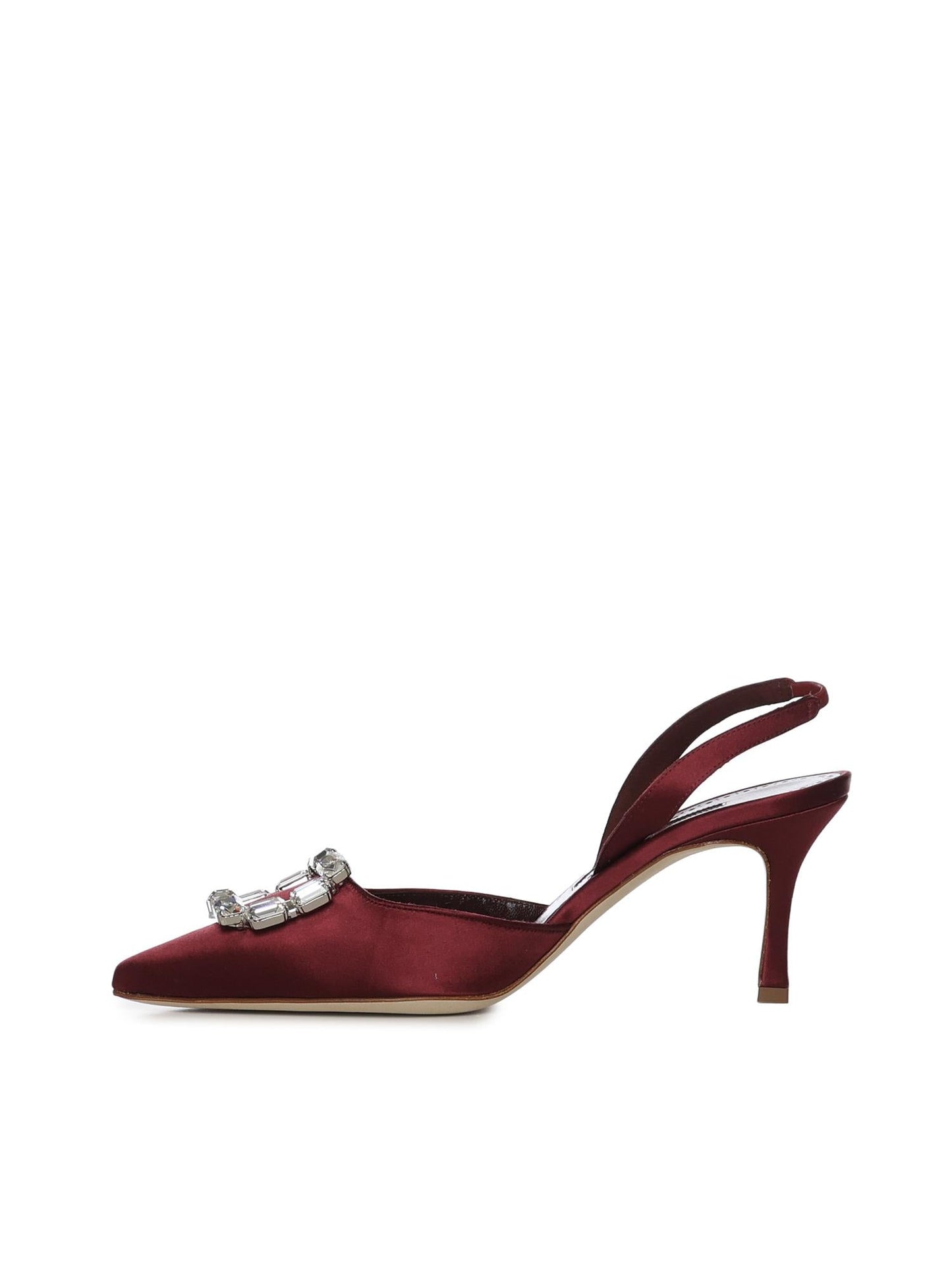 Décolleté slingback in raso