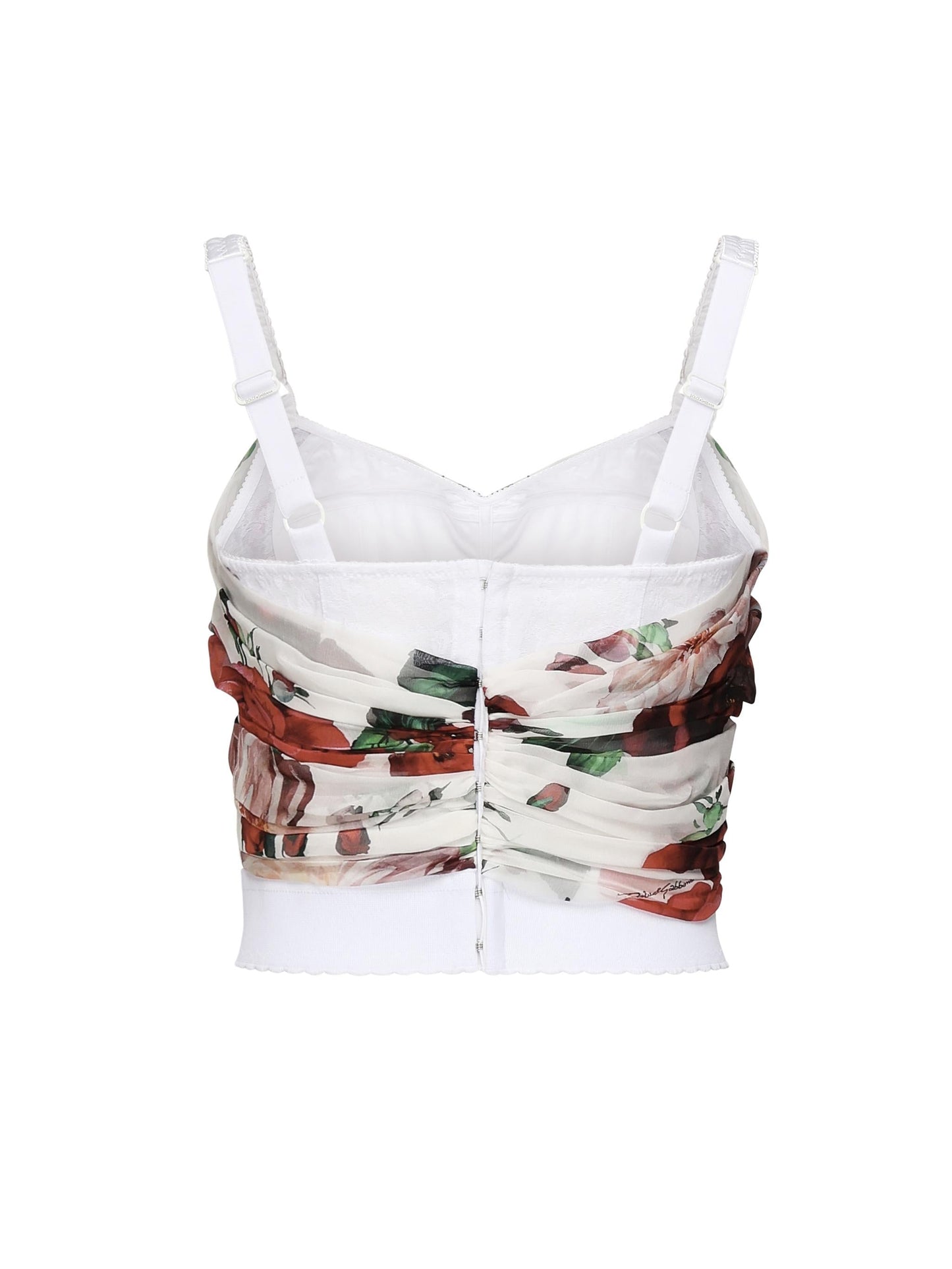 Top bustier stampa Rosa