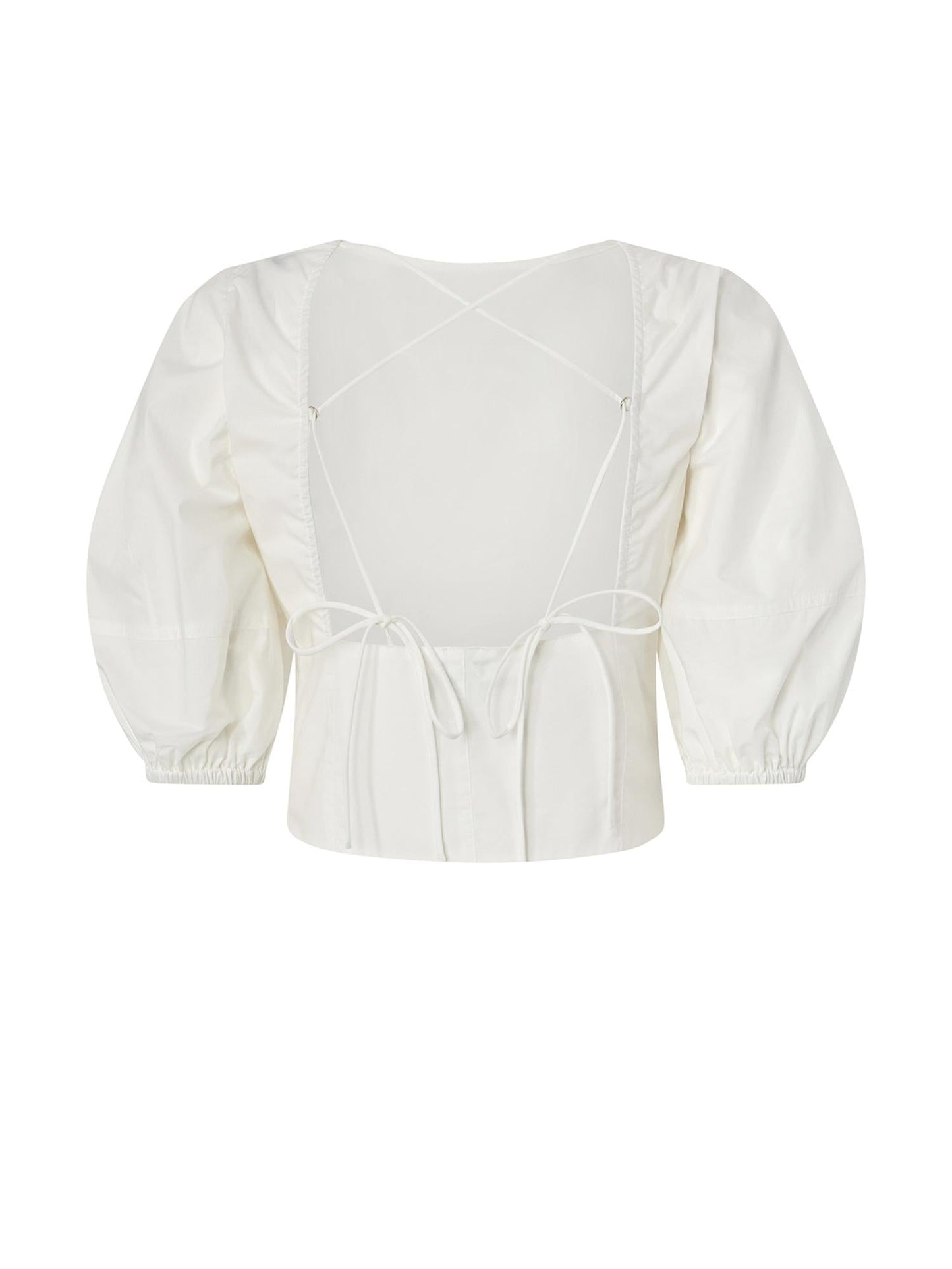 Blusa cropped con schiena scoperta