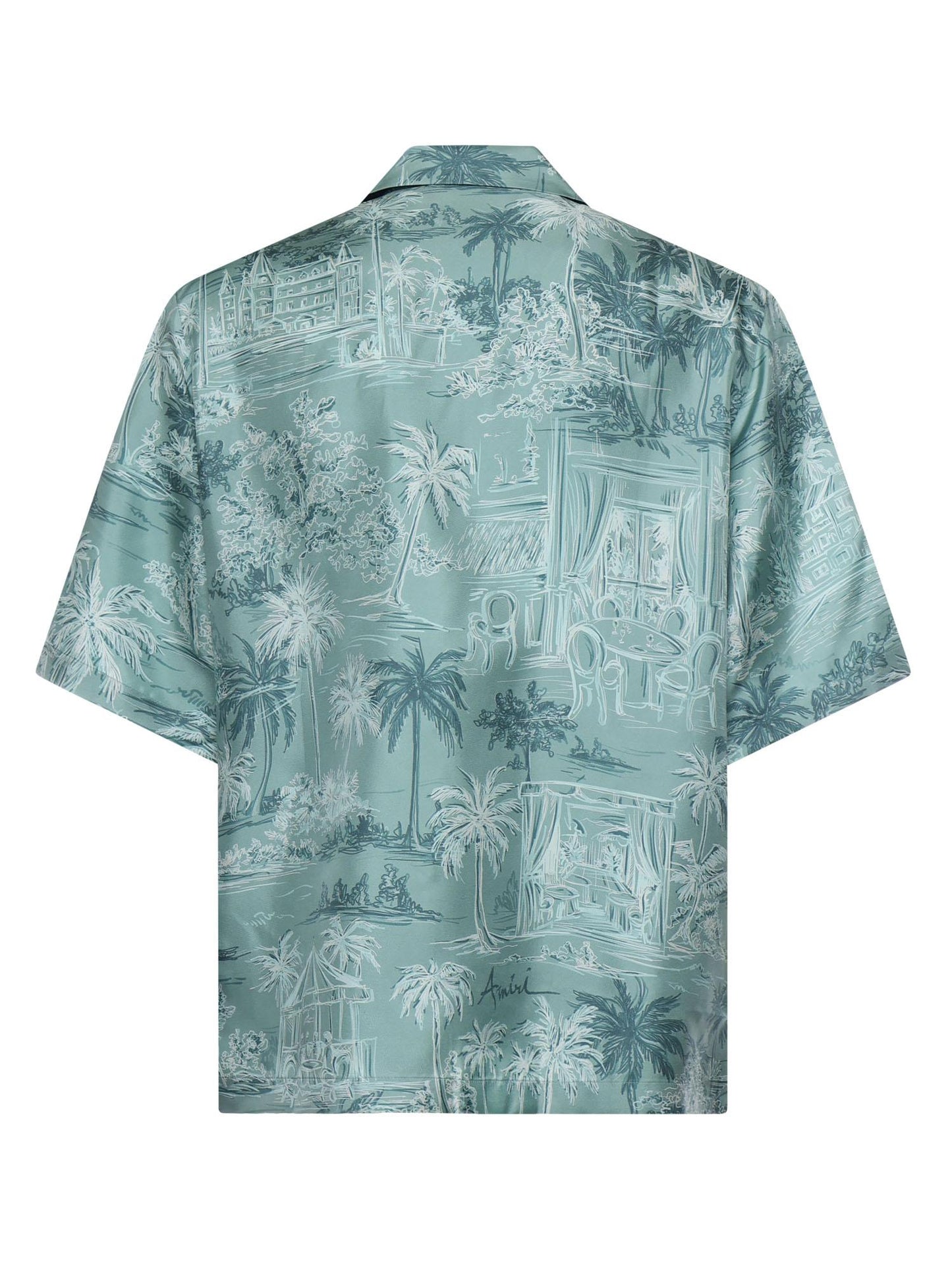 Camicia con stampa in seta