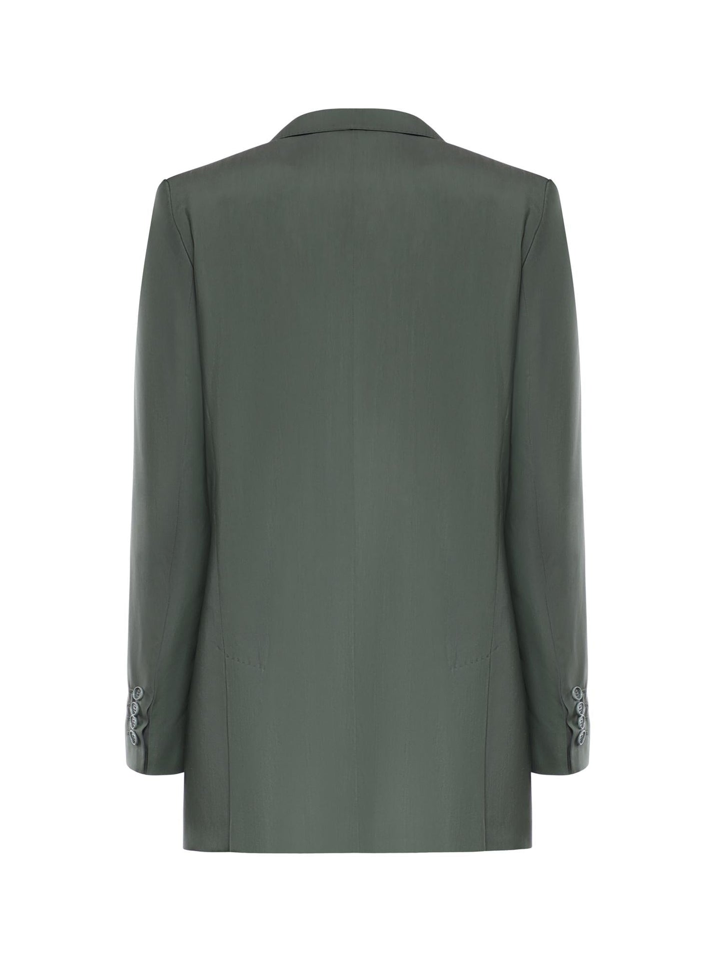 Blazer doppiopetto in lana e seta