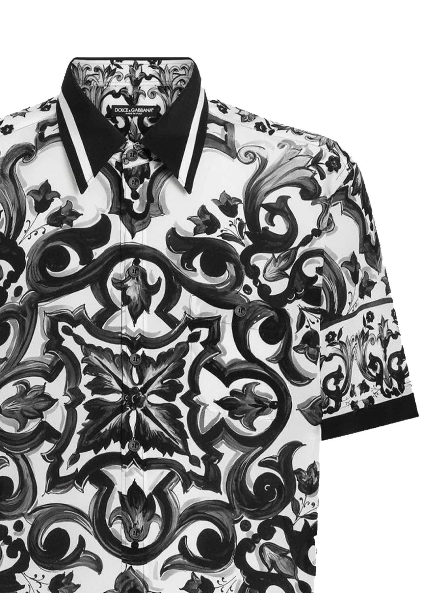 Camicia in seta stampa Maiolica
