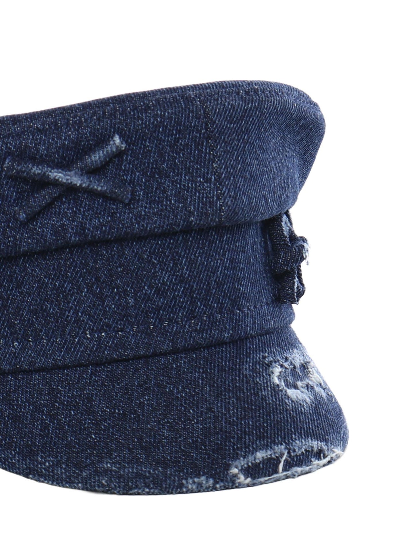 Cappello Baker Boy in denim distressed