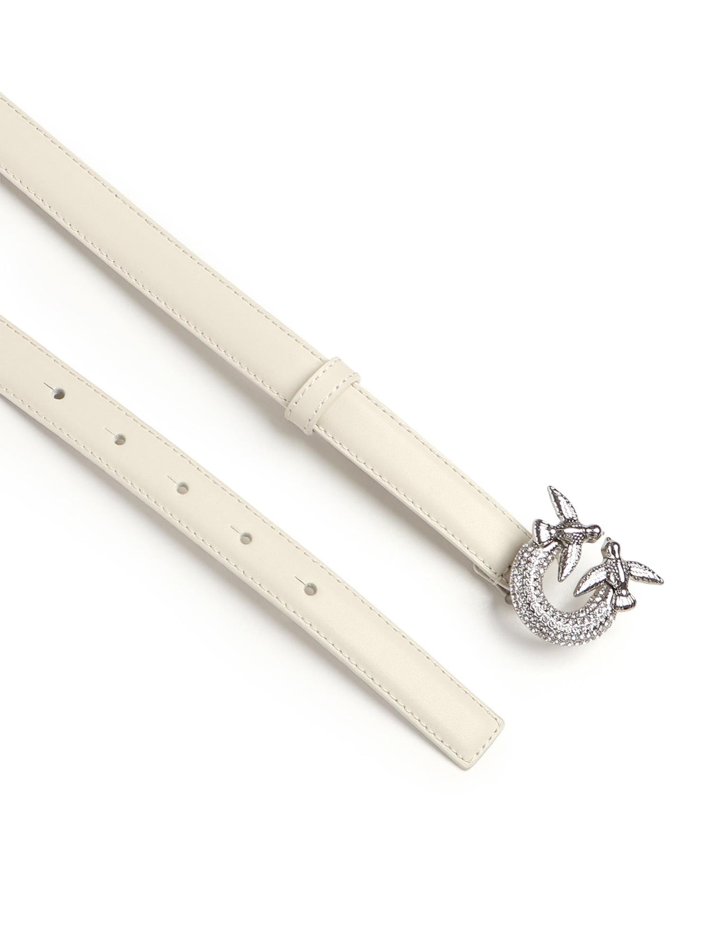 Cintura in pelle con logo