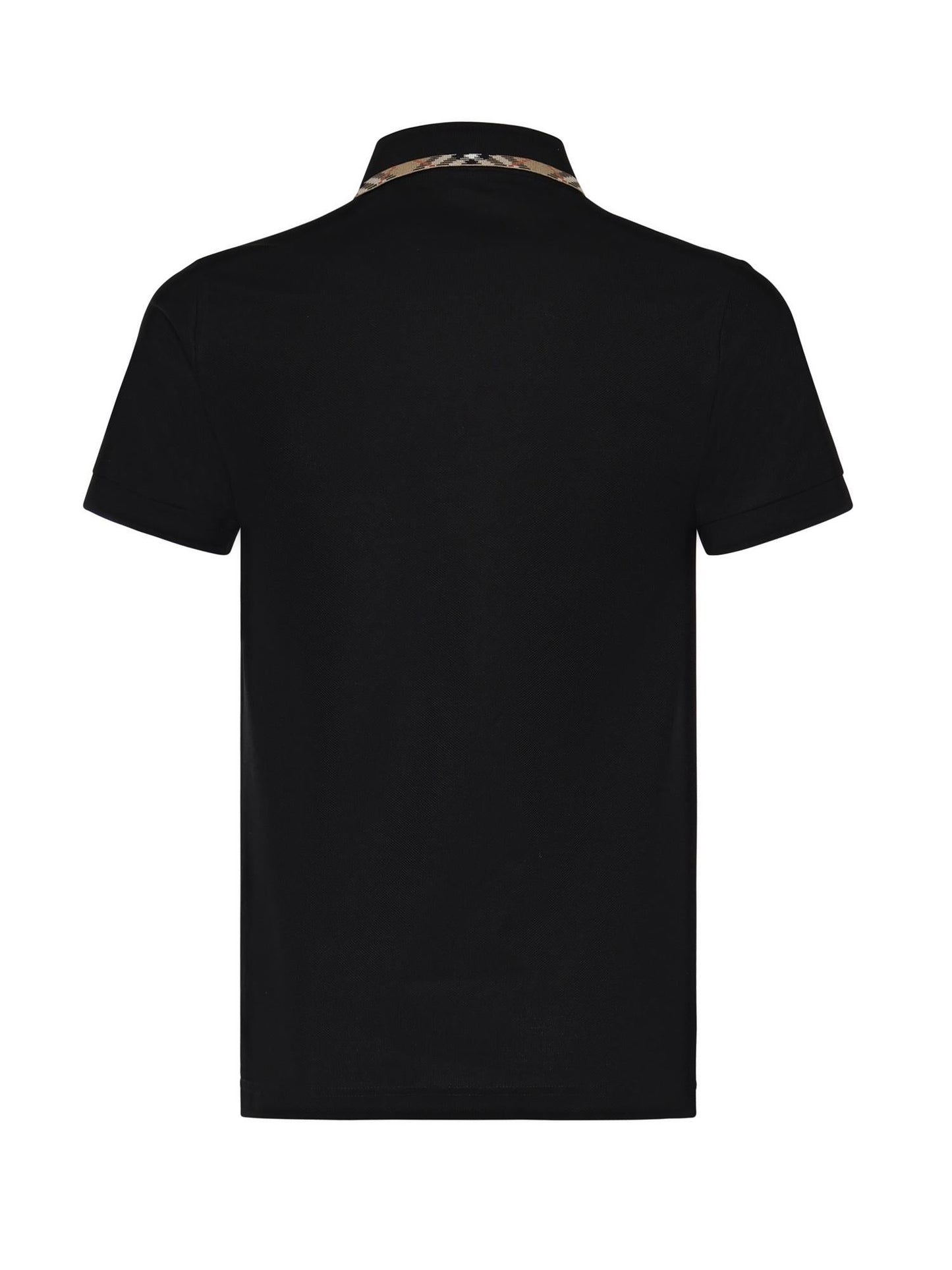 Polo in cotone con finiture Check