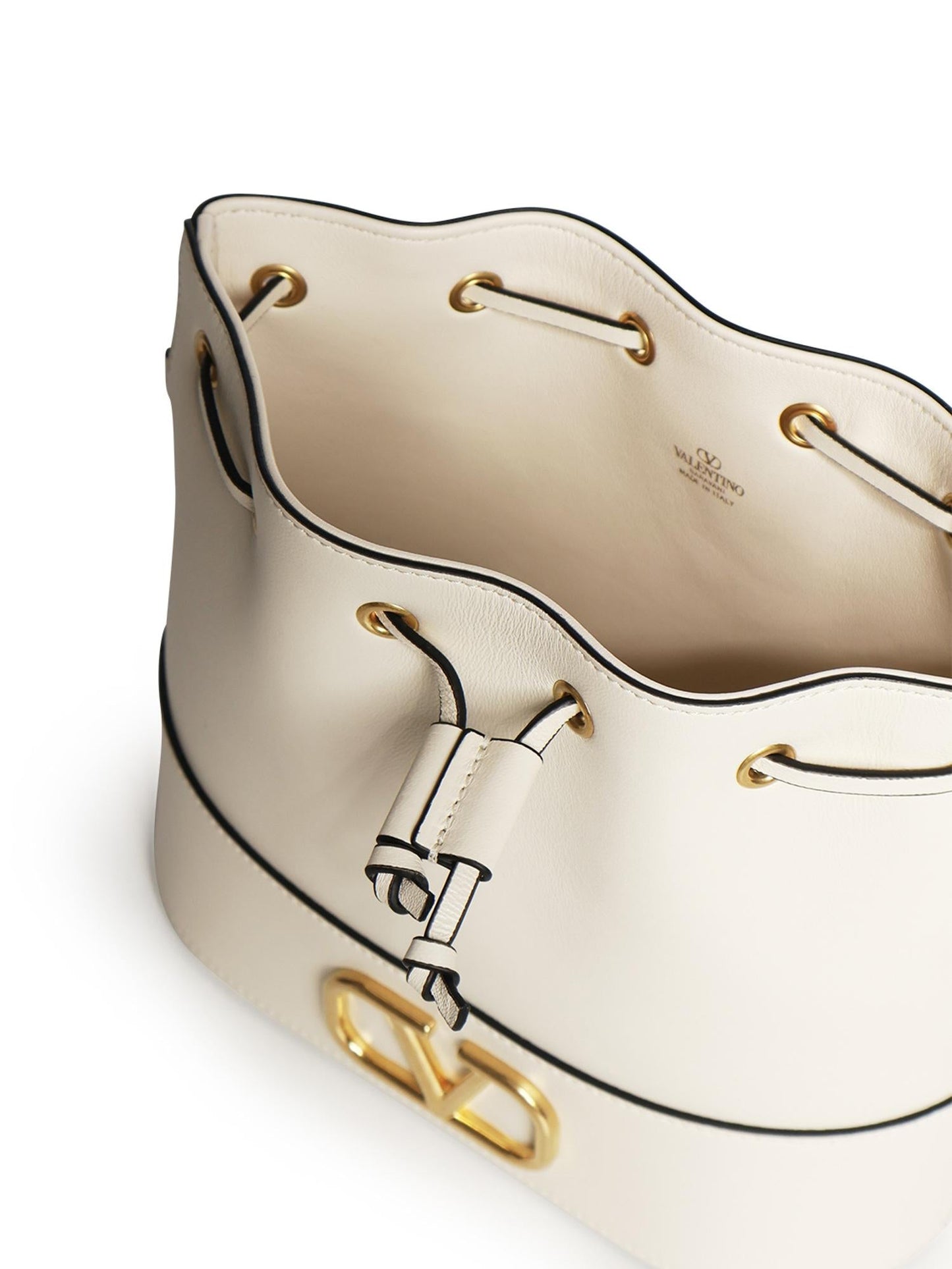Mini bag a secchiello VLogo Signature in nappa