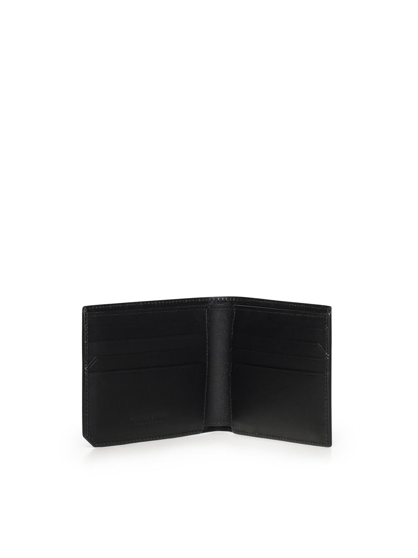 Portafoglio Intrecciato Bi-Fold in pelle