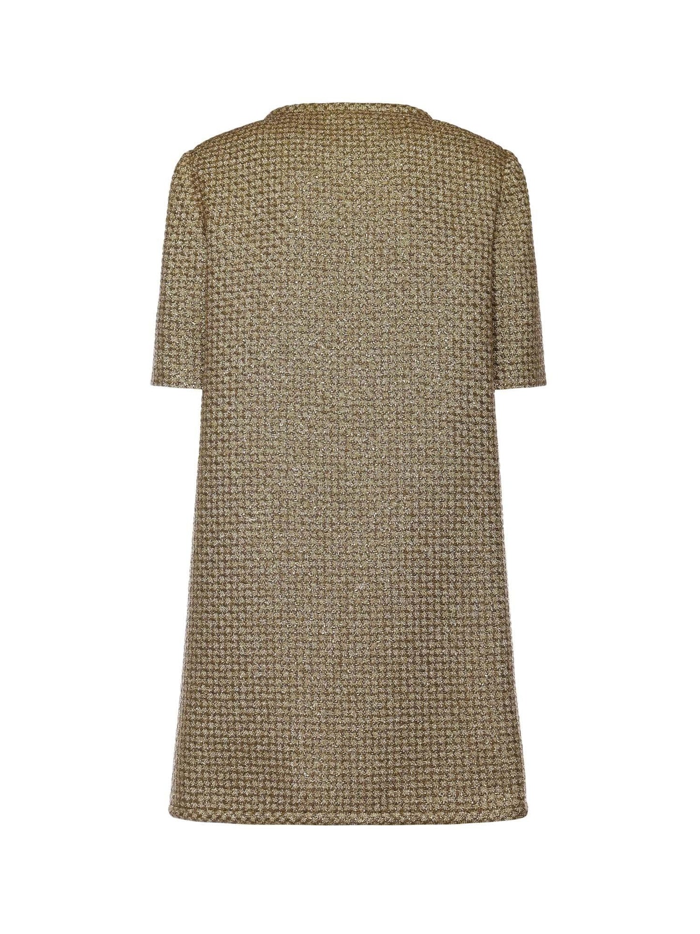 Abito corto in tweed canestrello lurex