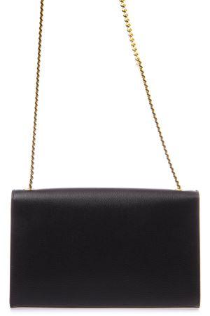 Pochette con catena Cassandre in pelle grain de poudre